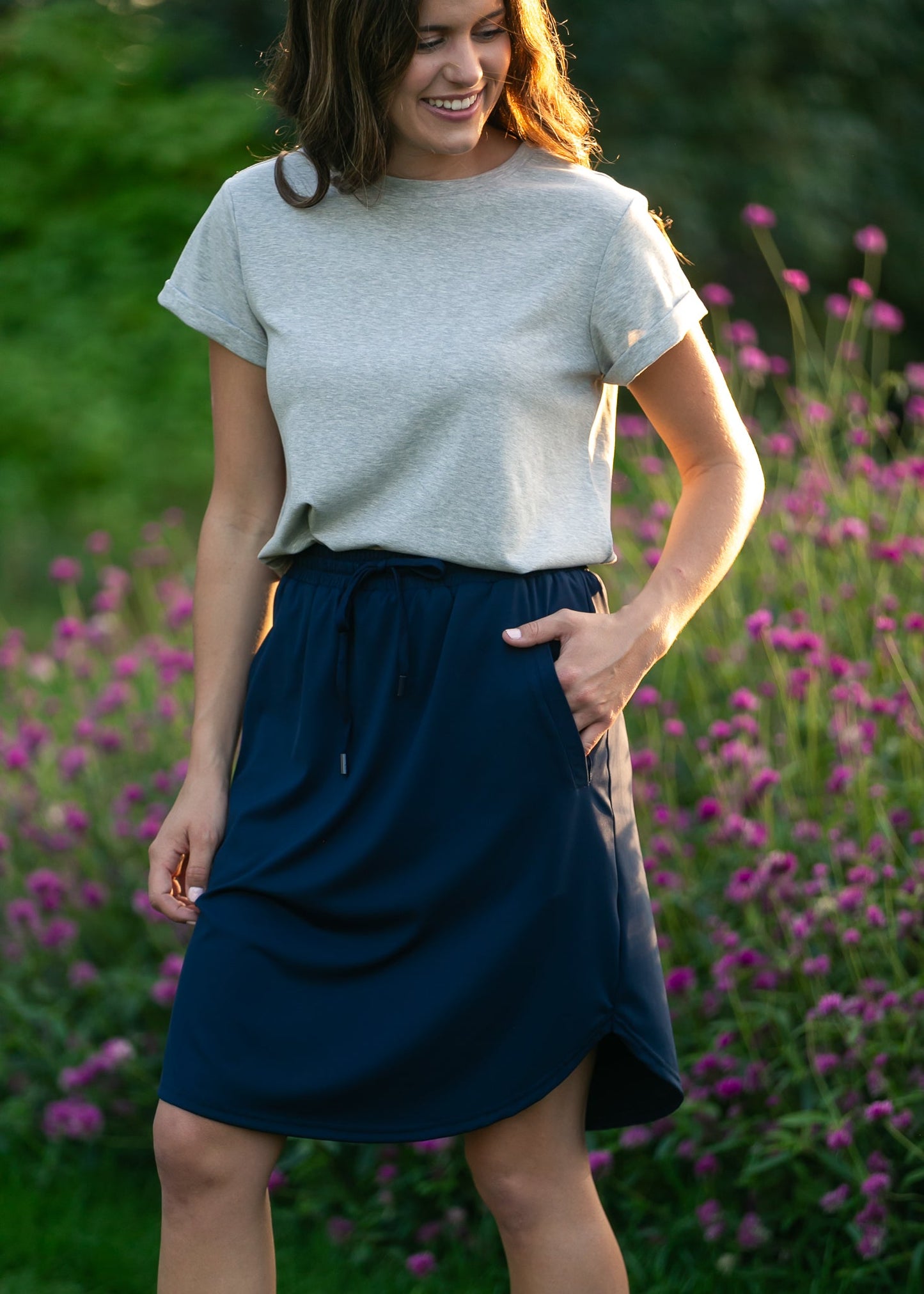 Kenedi Navy Athletic Sport Skirt