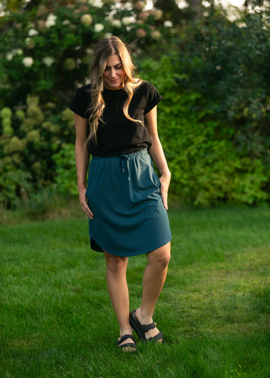 Kenedi Teal Athletic Sport Skirt