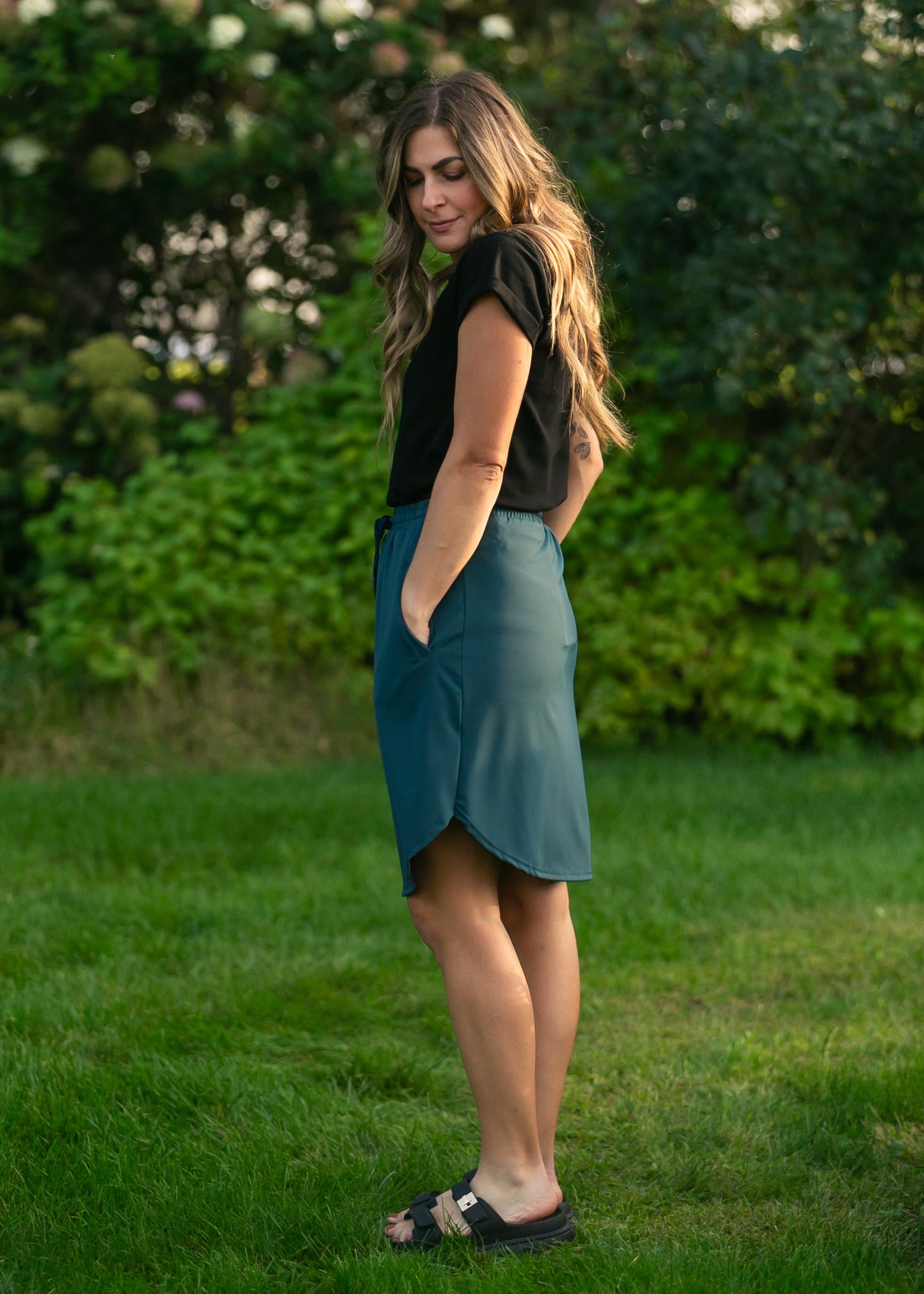 Kenedi Teal Athletic Sport Skirt