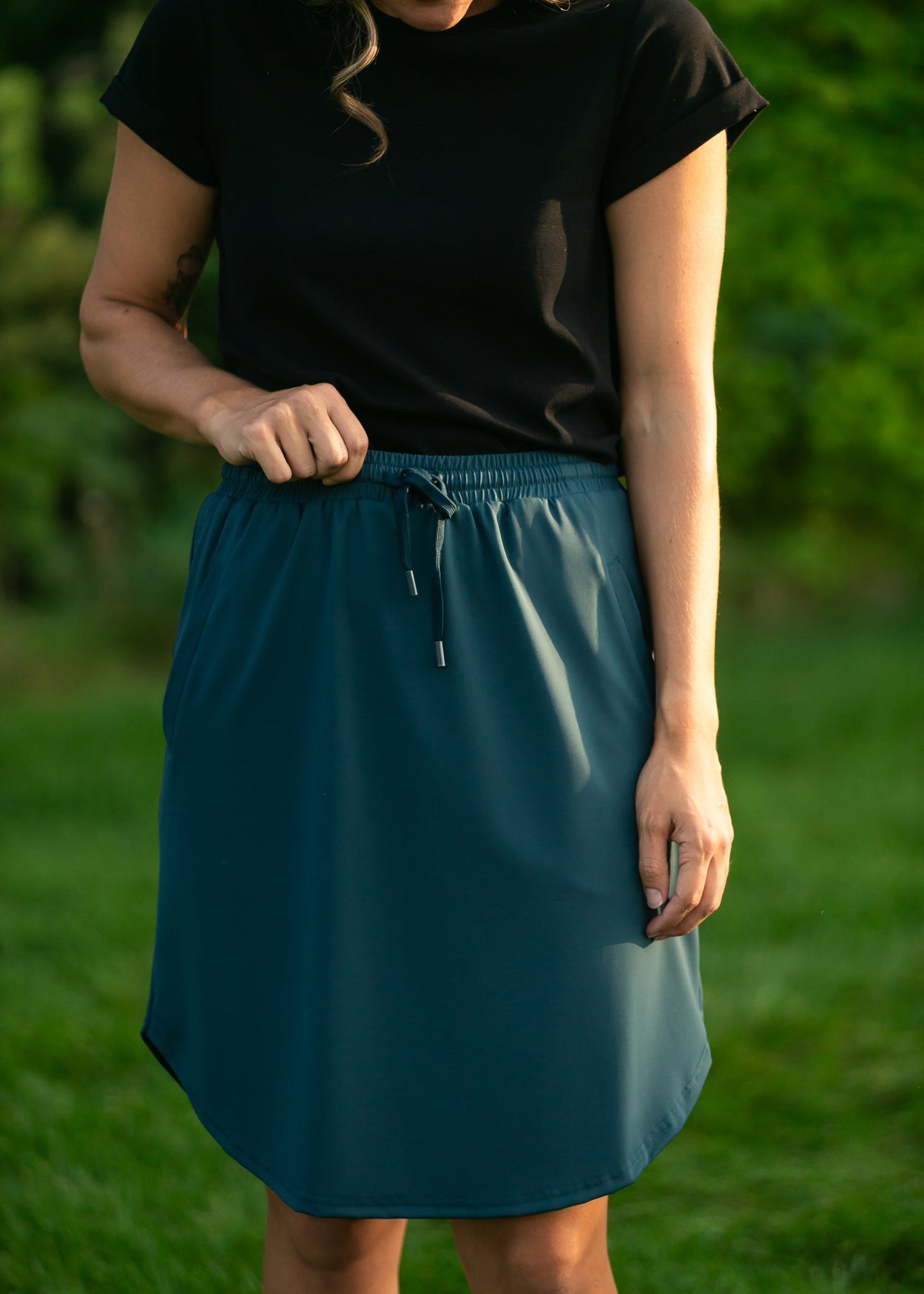 Kenedi Teal Athletic Sport Skirt