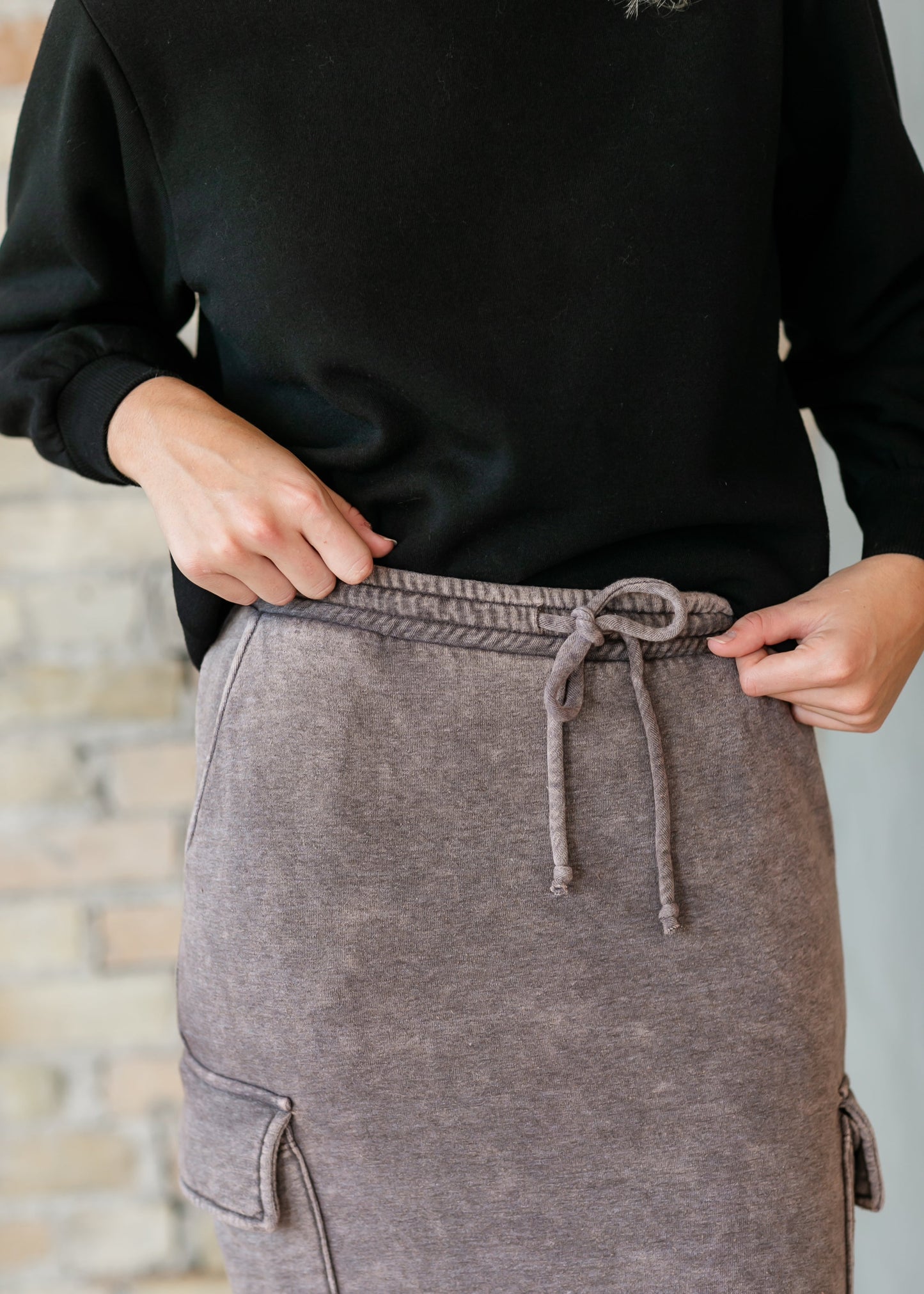 Keziah Brushed Fleece Cargo Maxi Skirt - FINAL SALE