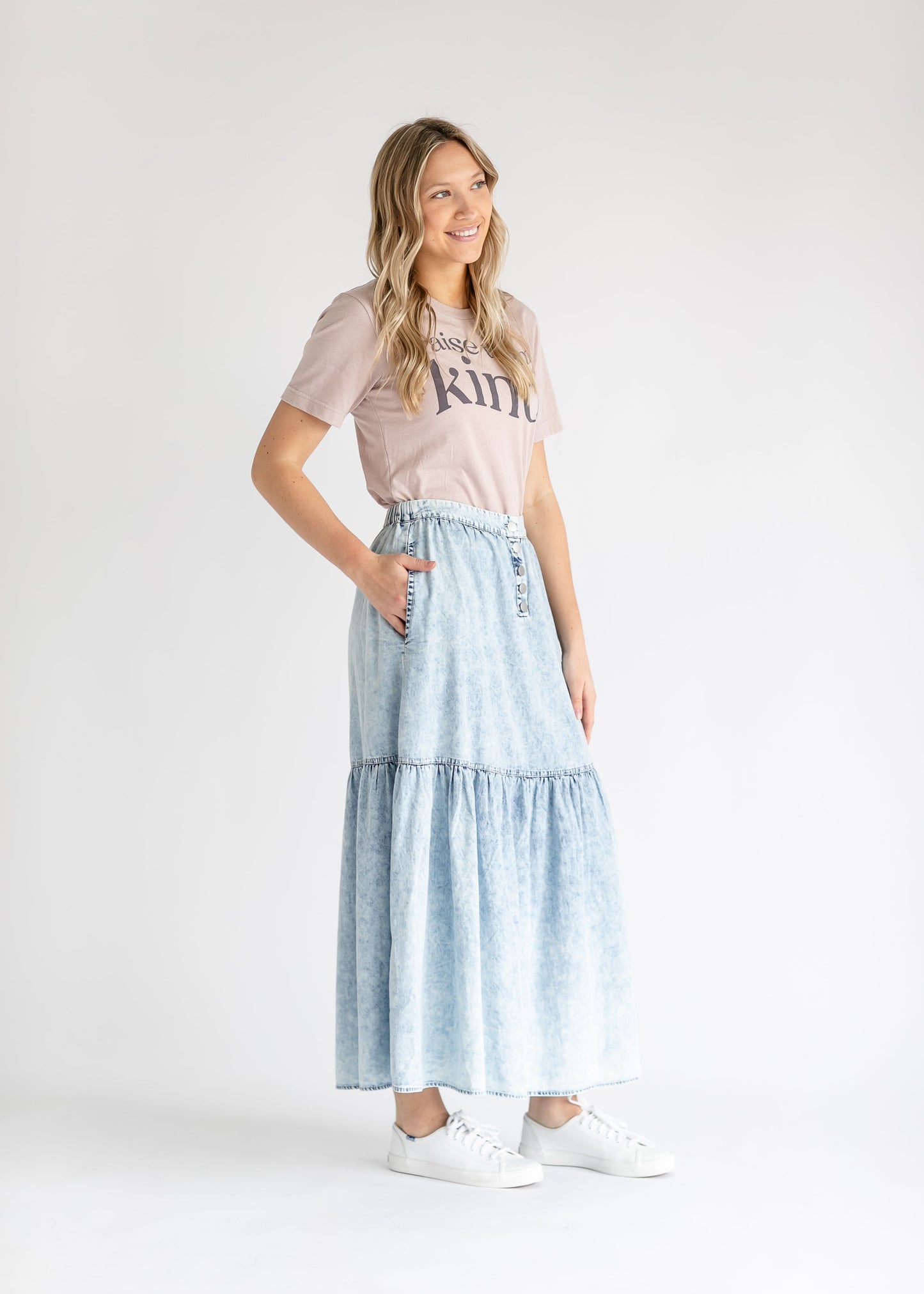 Khloe Chambray Maxi Skirt - FINAL SALE