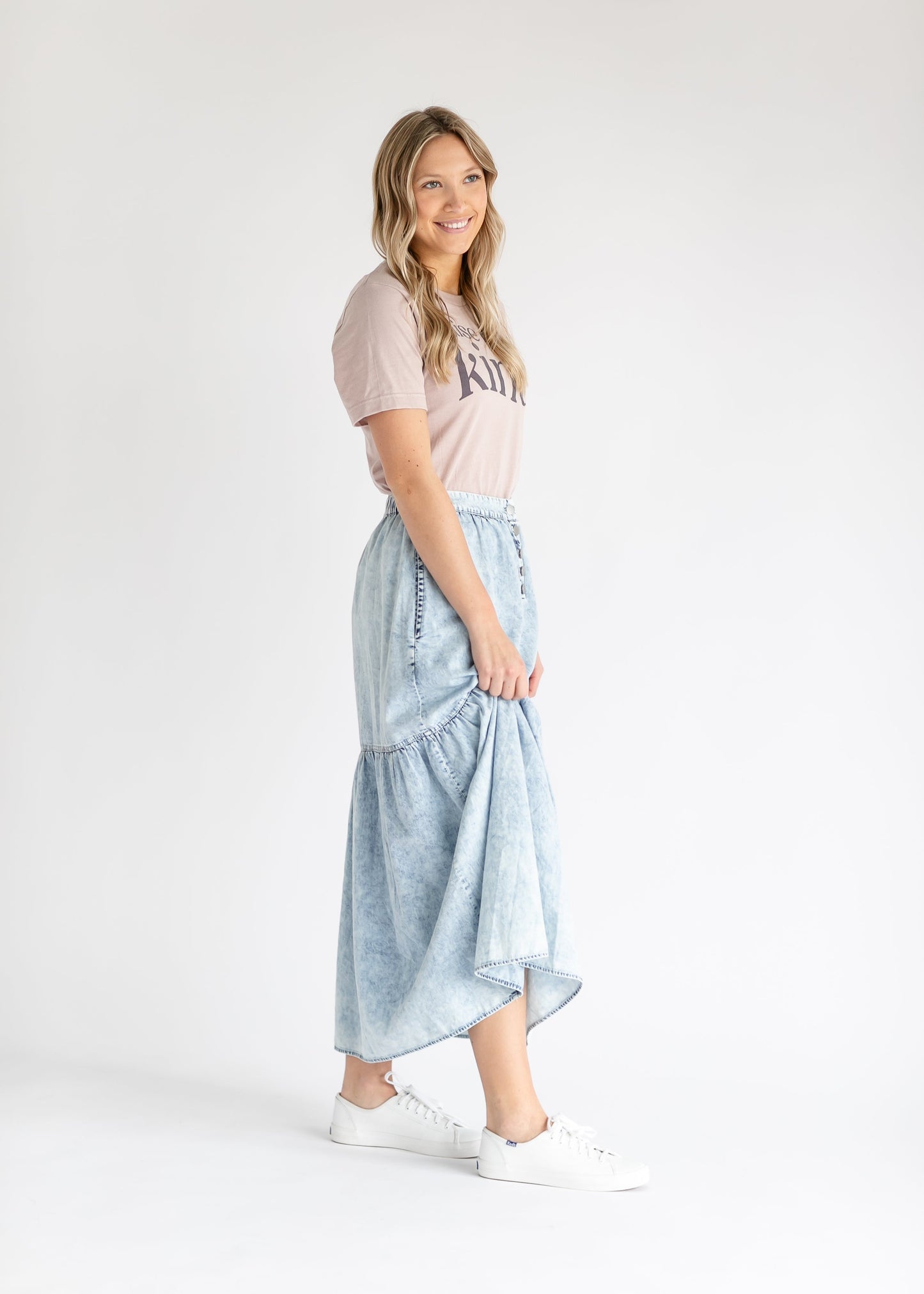 Khloe Chambray Maxi Skirt - FINAL SALE