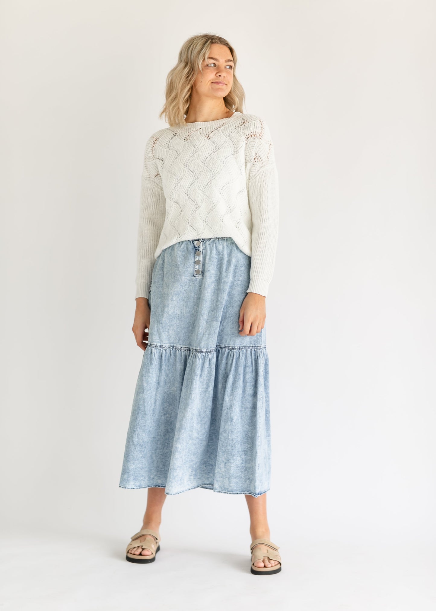 Khloe Chambray Maxi Skirt - FINAL SALE
