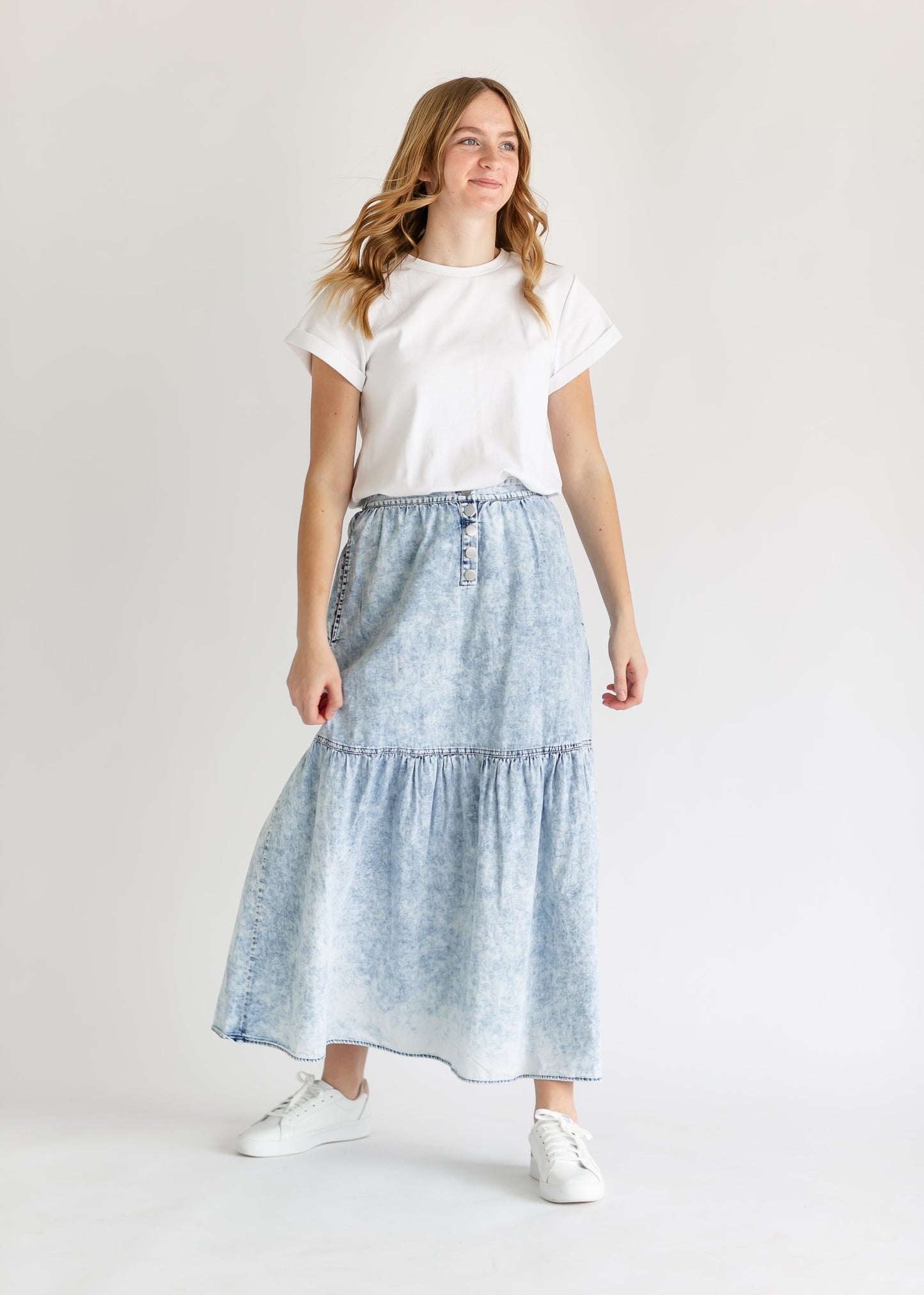 Khloe Chambray Maxi Skirt - FINAL SALE