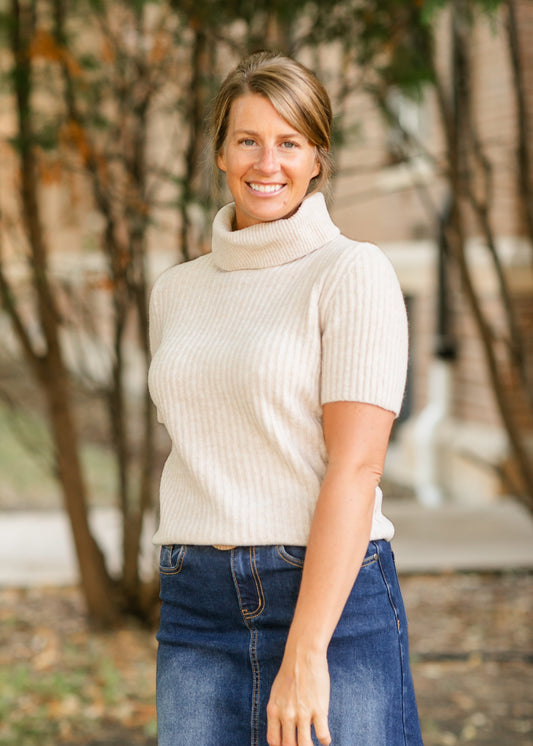 Kinley Turtleneck Short Sleeve Sweater - FINAL SALE