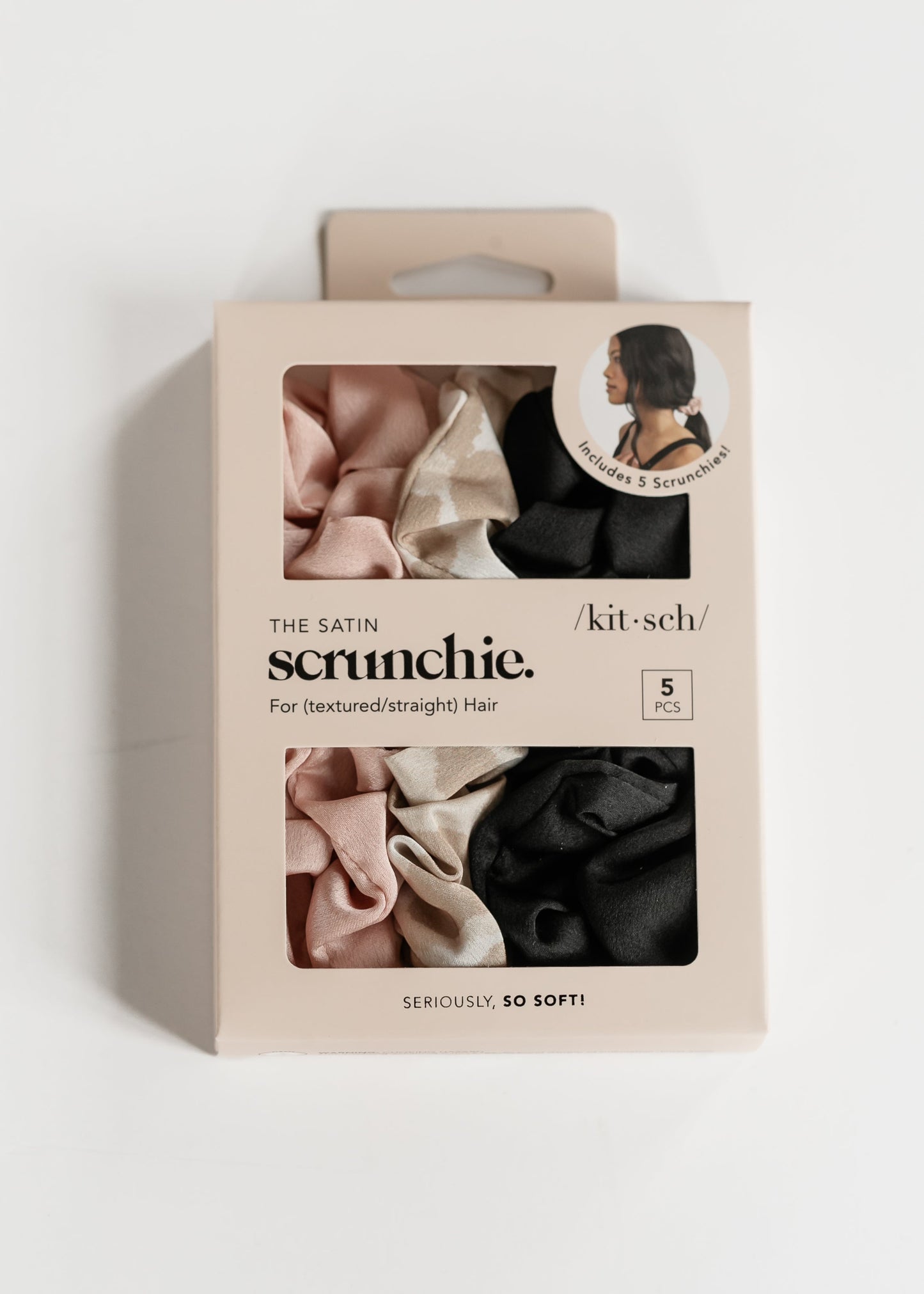 Kitsch™ Assorted Satin Sleep Scrunchies Set