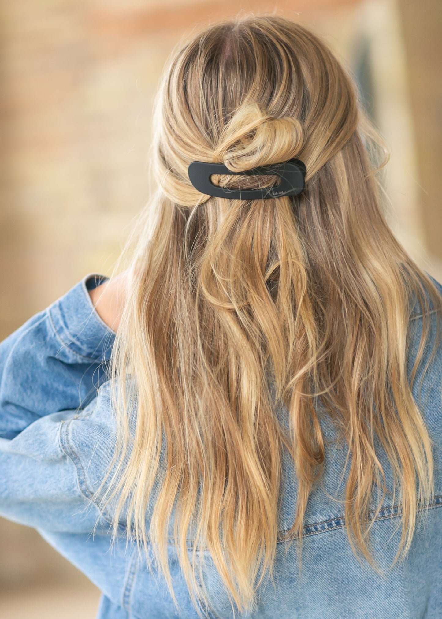 Kitsch™ Flat Lay Claw Clip 2pc Flat Black + Tortoise
