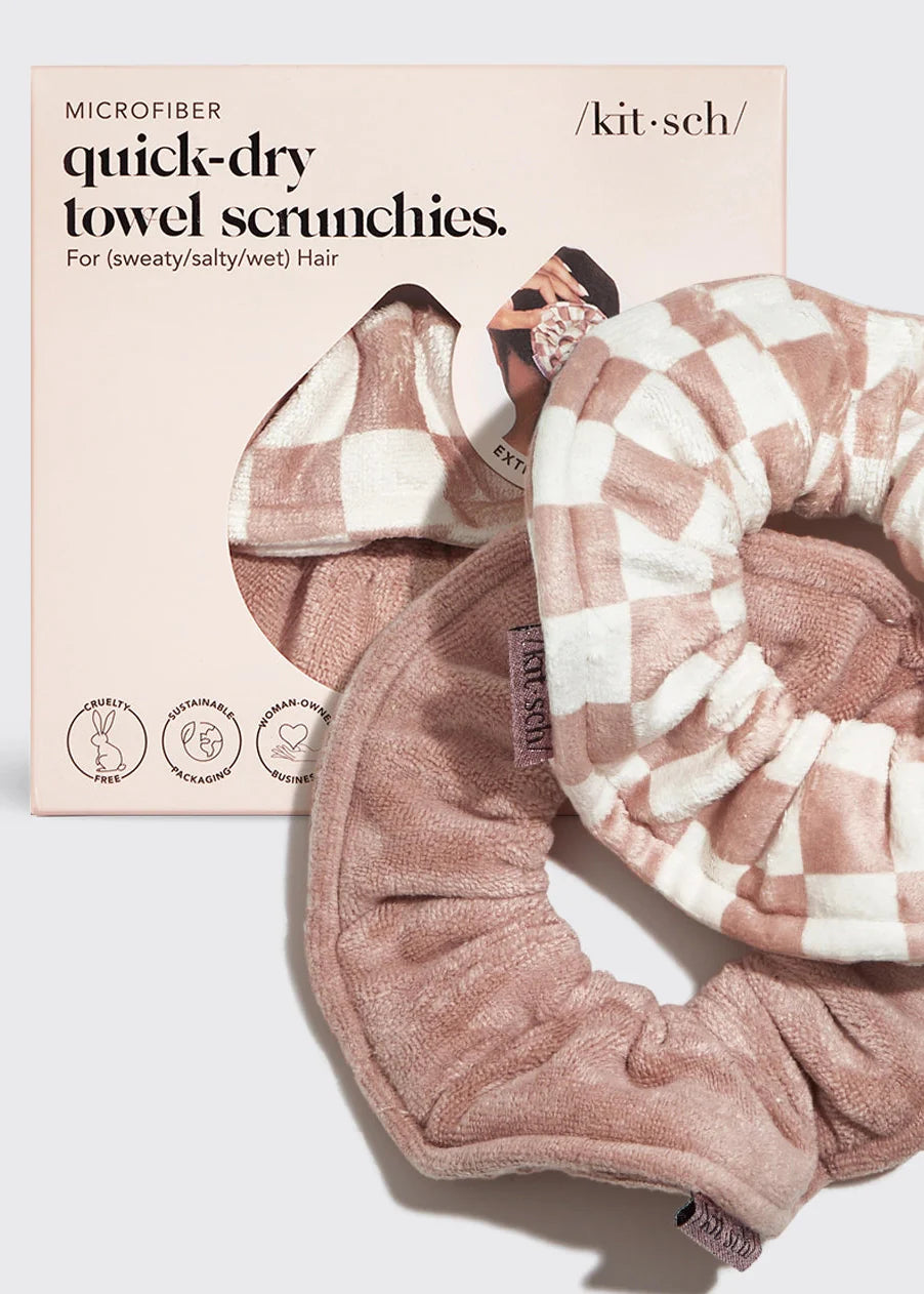 Kitsch™ Microfiber Quick-Dry Towel Scrunchie 2pc