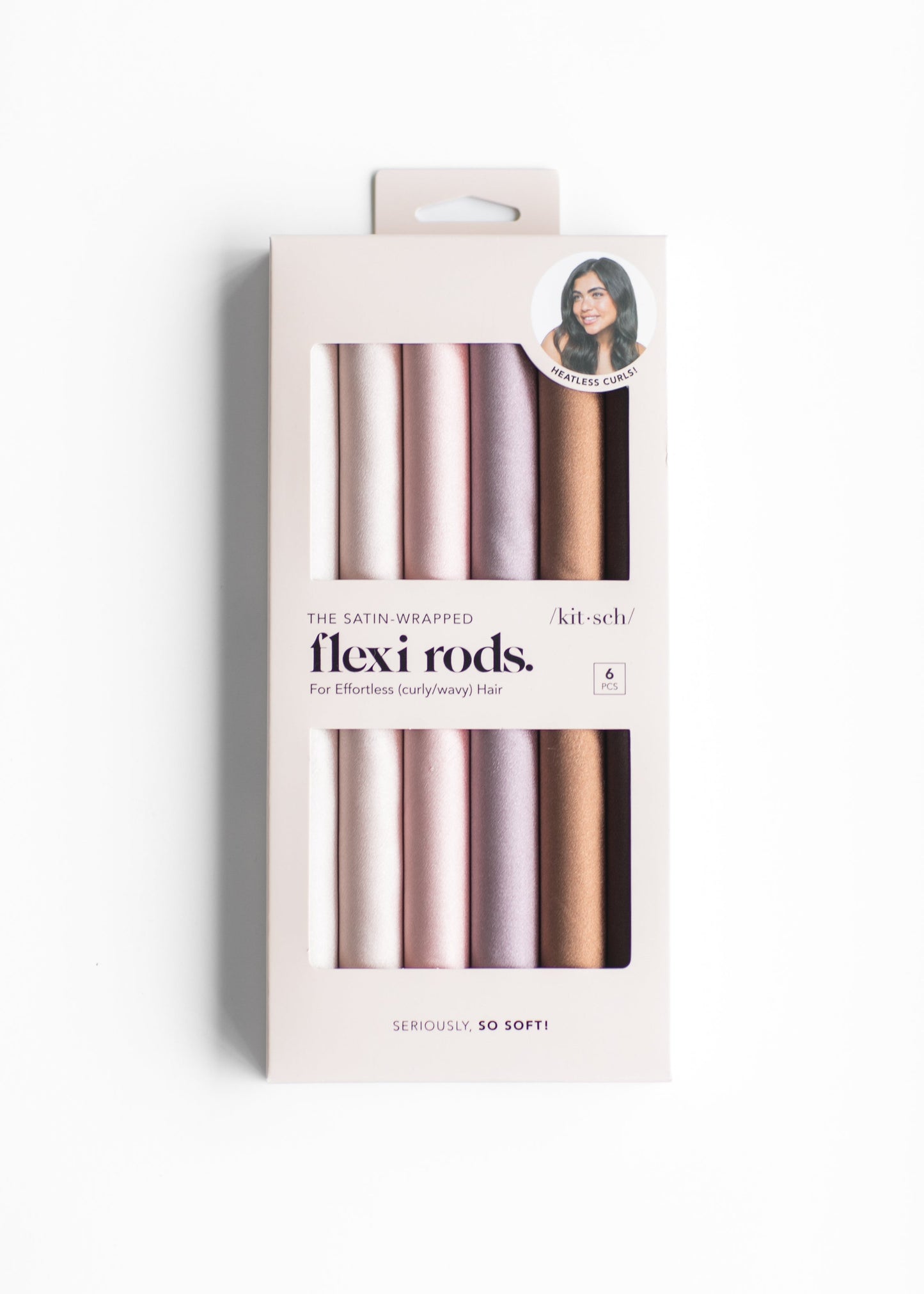 KITSCH™ Satin Wrapped Flexi Rods 6pc Set