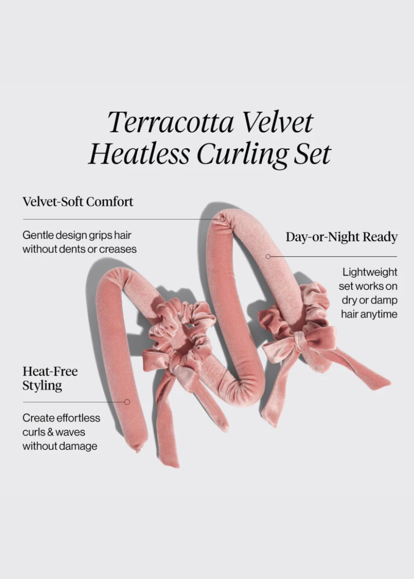 Kitsch™ Velvet Heatless Curling Set