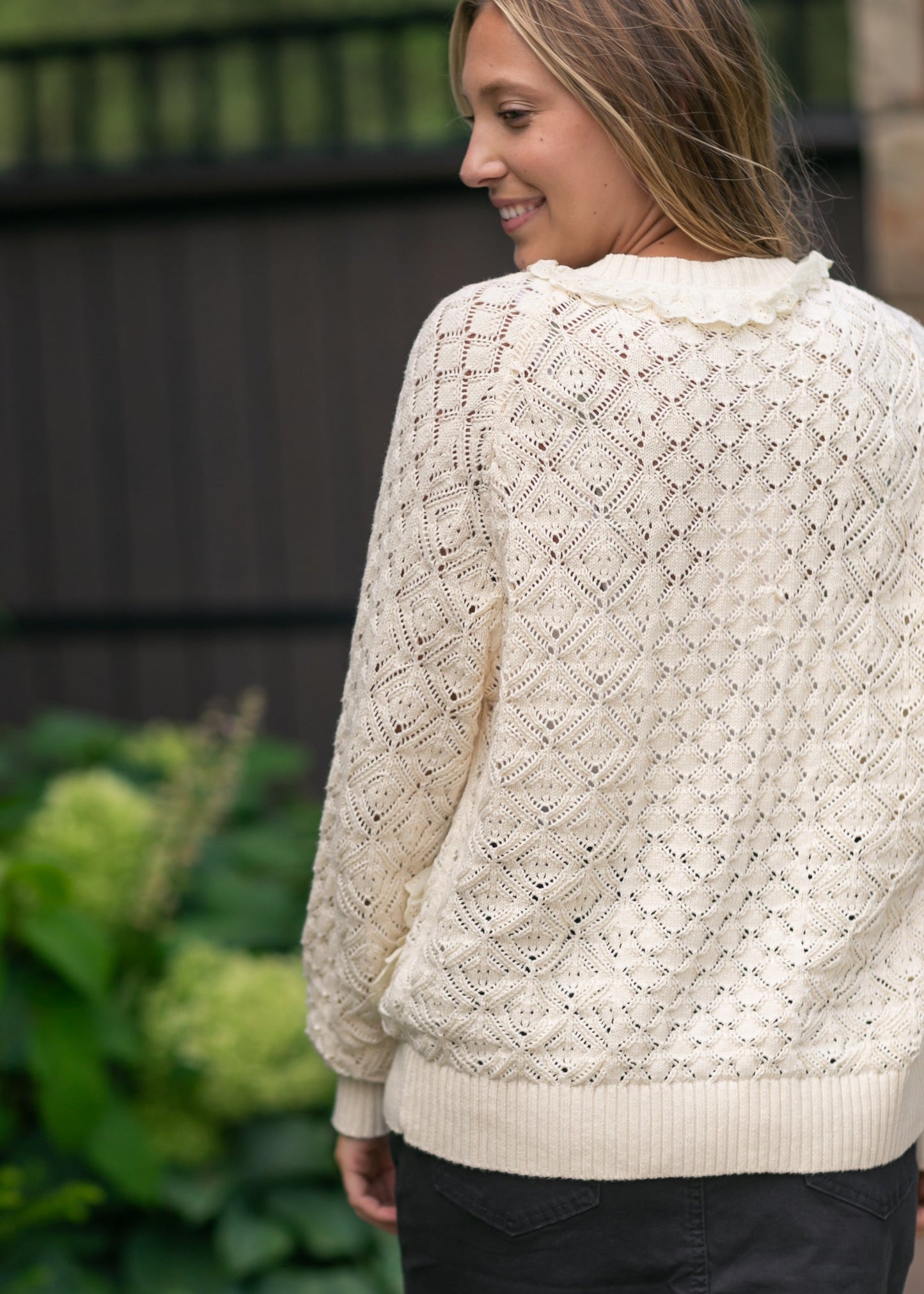 Knit Long Sleeve Ruffle Sweater - FINAL SALE
