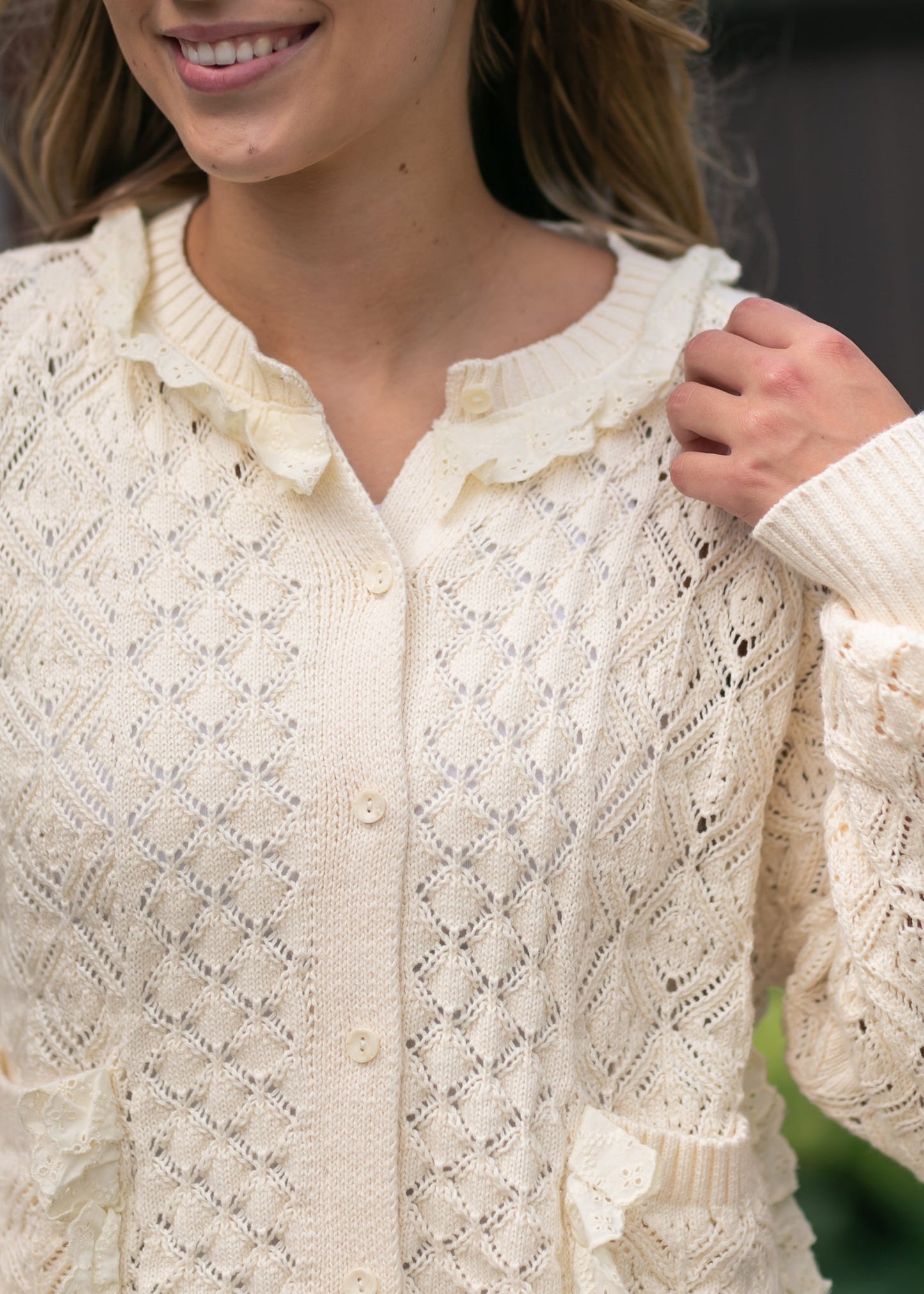 Knit Long Sleeve Ruffle Sweater - FINAL SALE