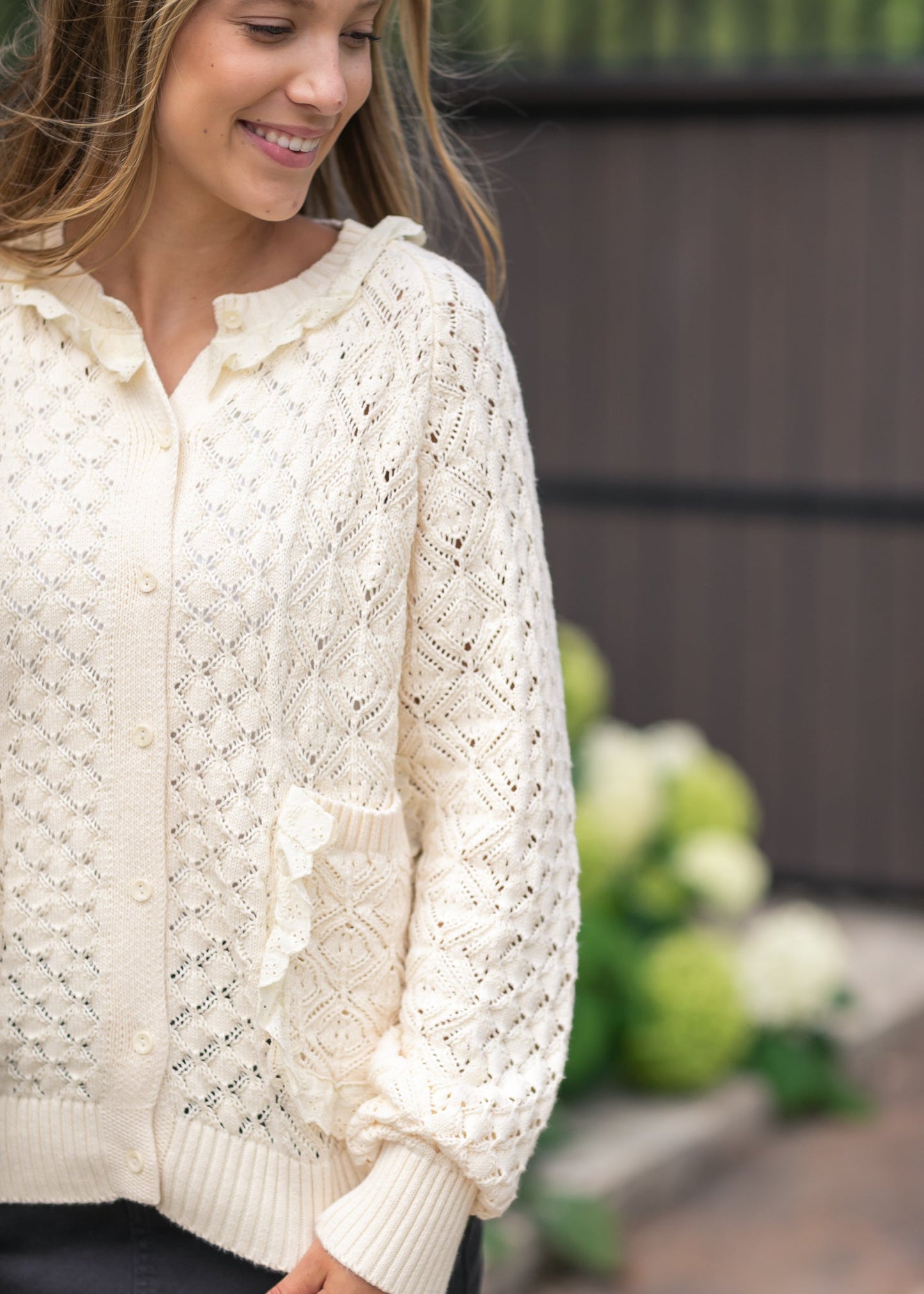 Knit Long Sleeve Ruffle Sweater - FINAL SALE