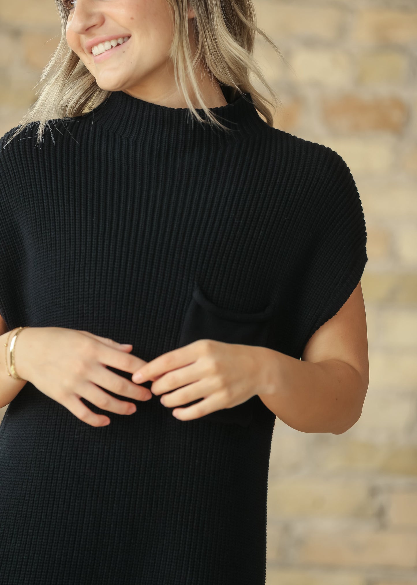 Knit Mock Neck Sweater Midi Dress - FINAL SALE