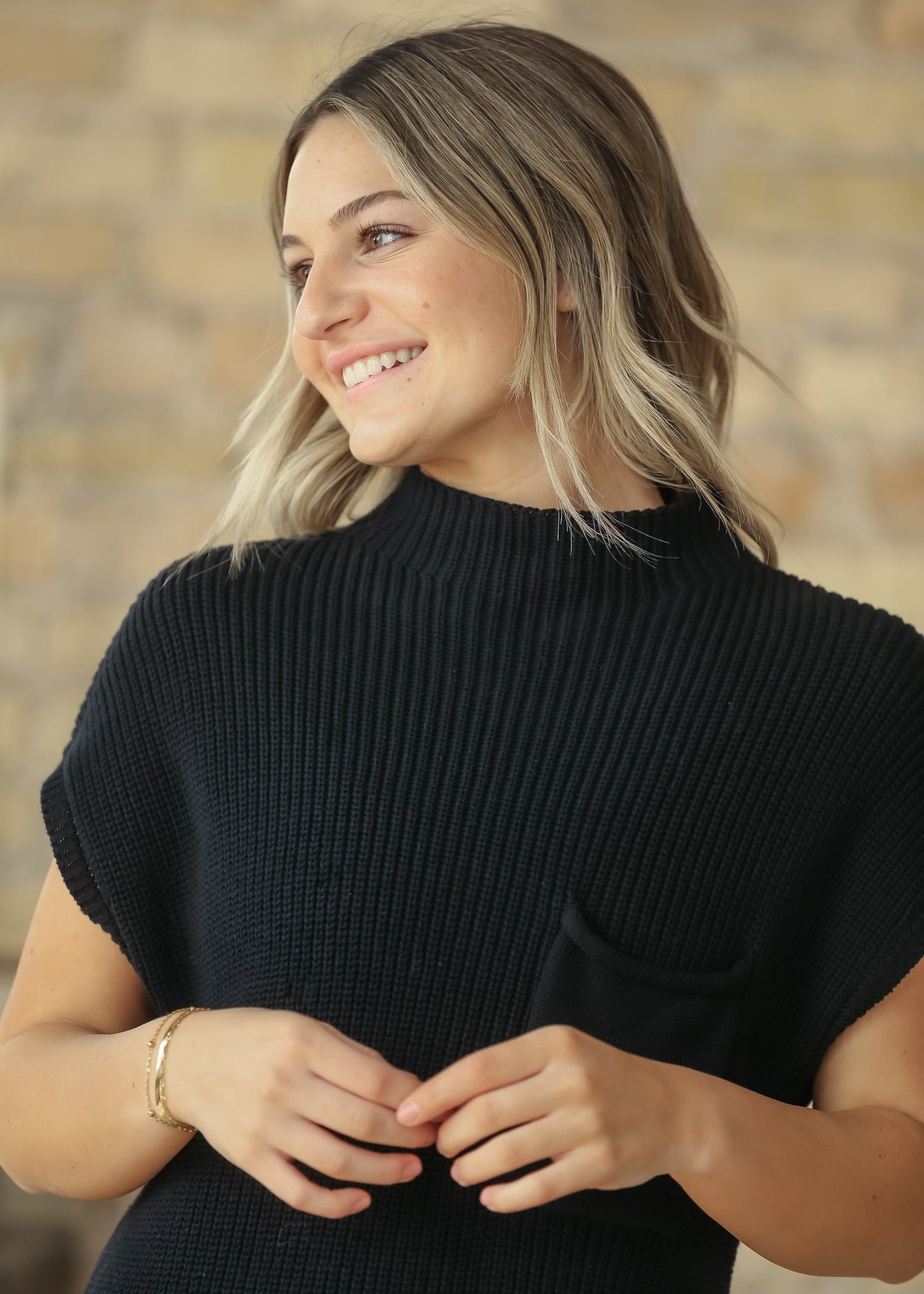 Knit Mock Neck Sweater Midi Dress - FINAL SALE