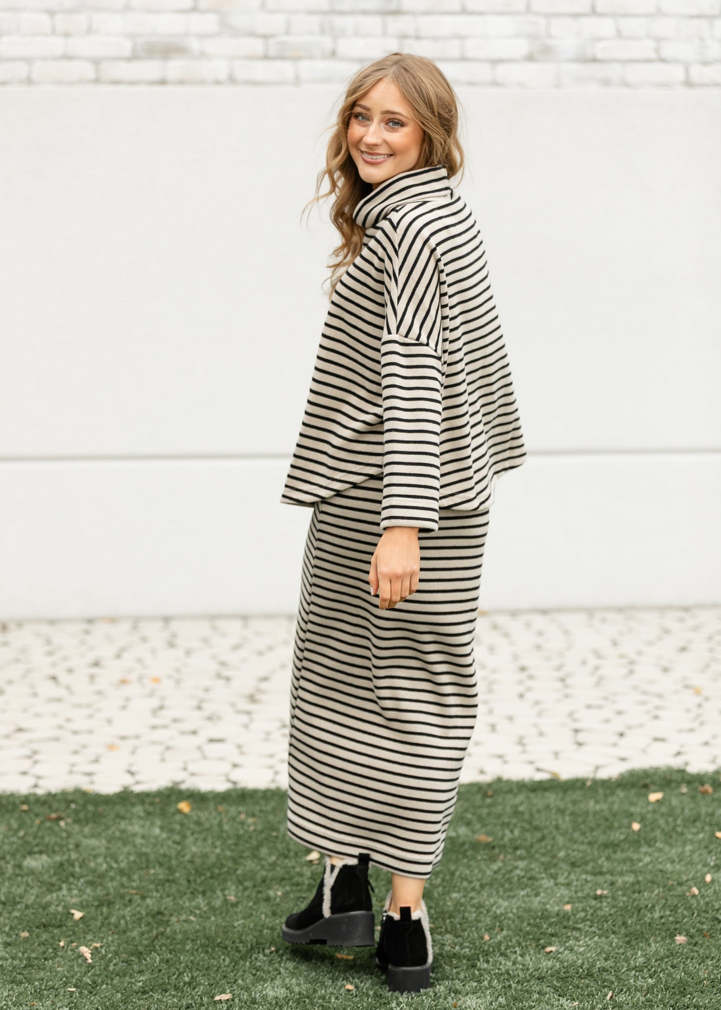 Knit Striped Pencil Maxi Skirt - FINAL SALE
