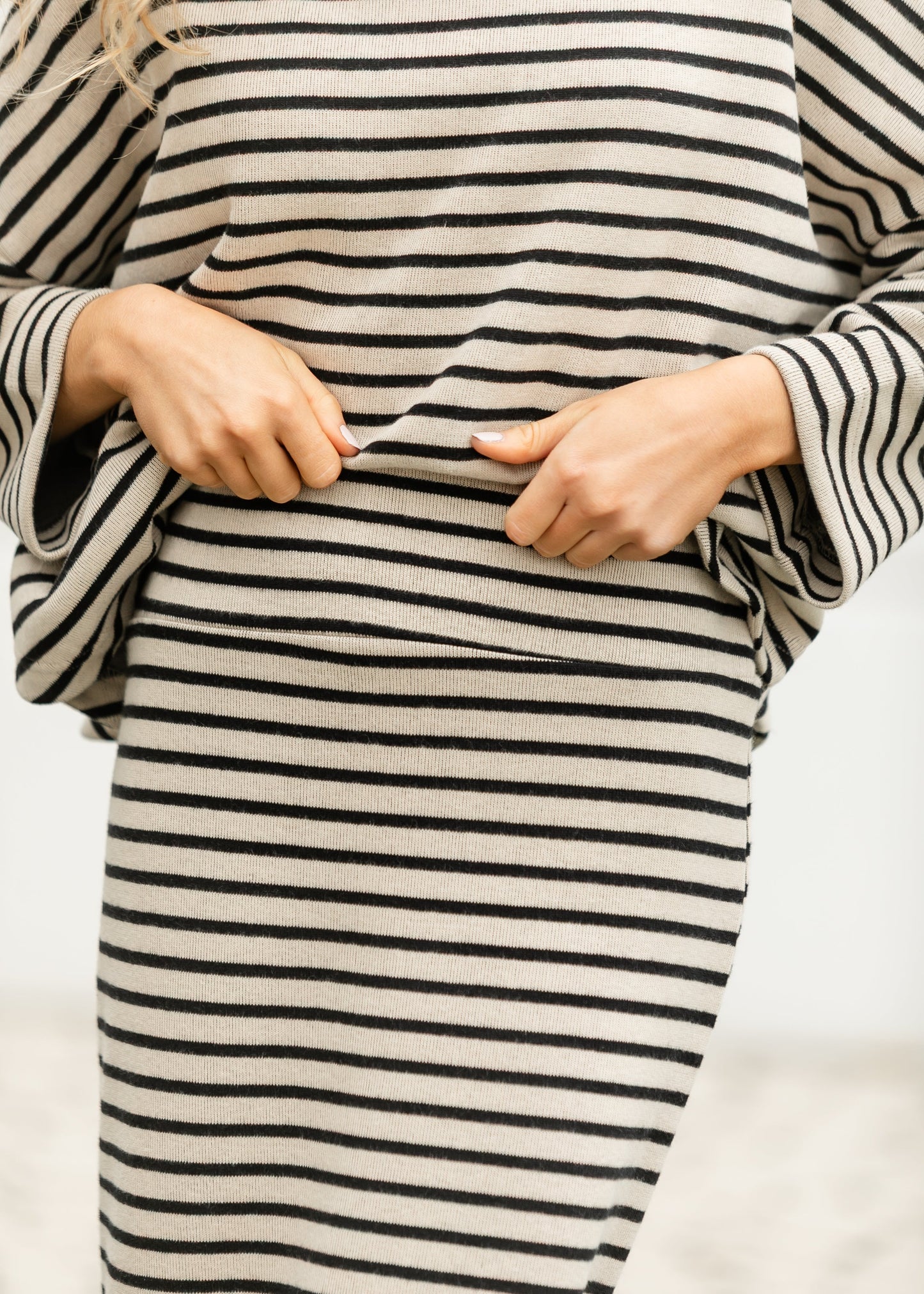 Knit Striped Pencil Maxi Skirt - FINAL SALE