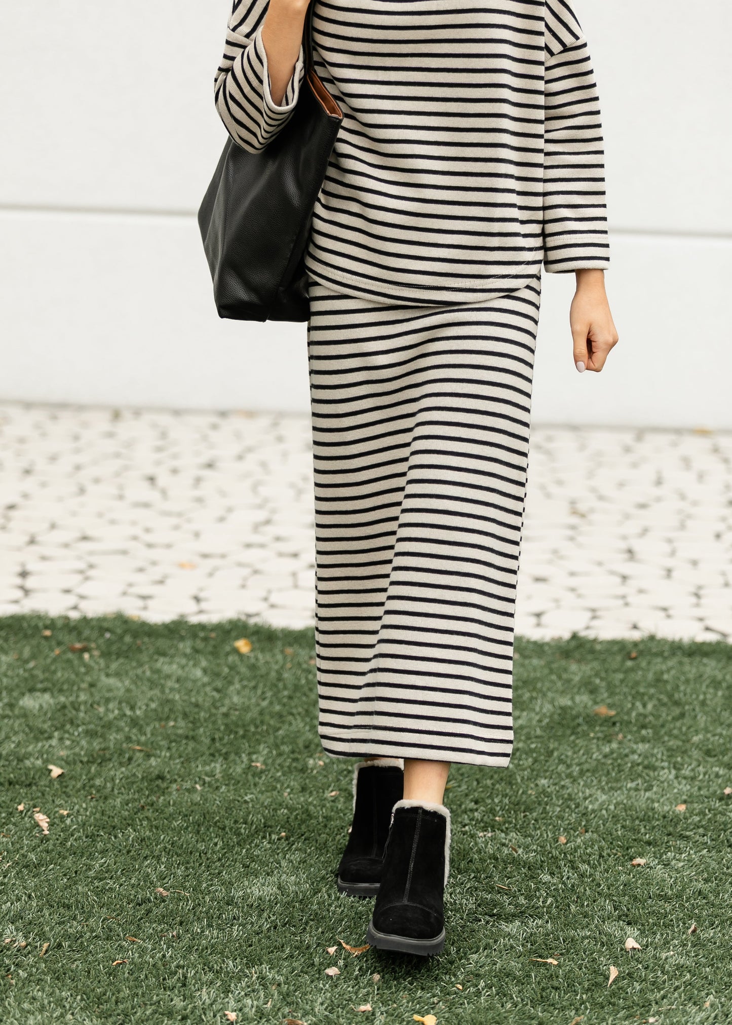 Knit Striped Pencil Maxi Skirt - FINAL SALE