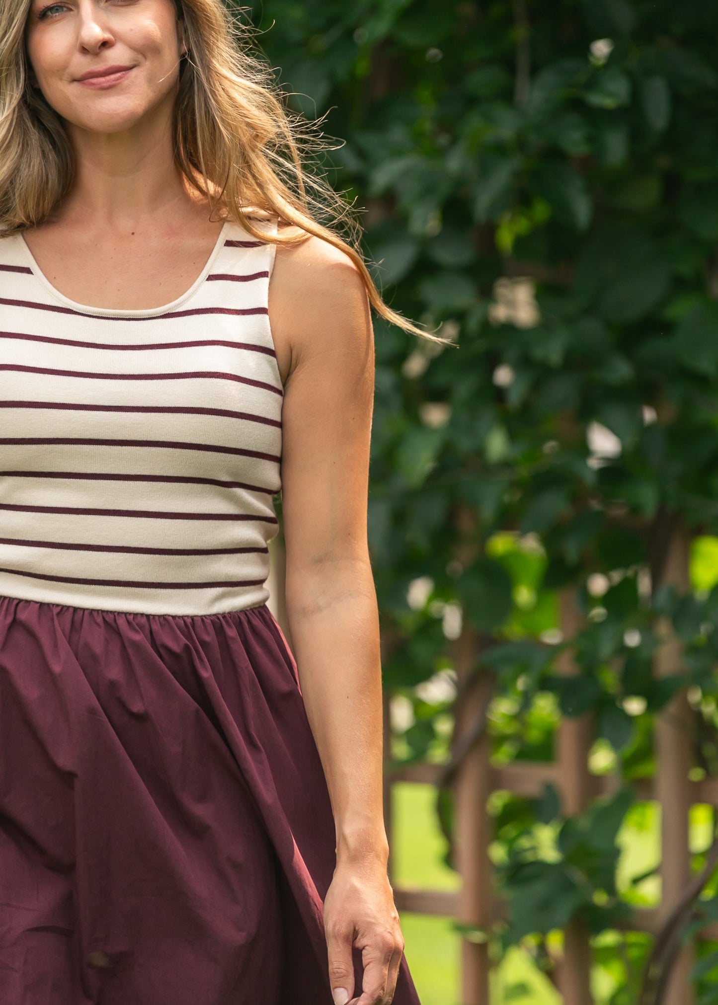 Knit Top Sleeveless Mix Dress - FINAL SALE