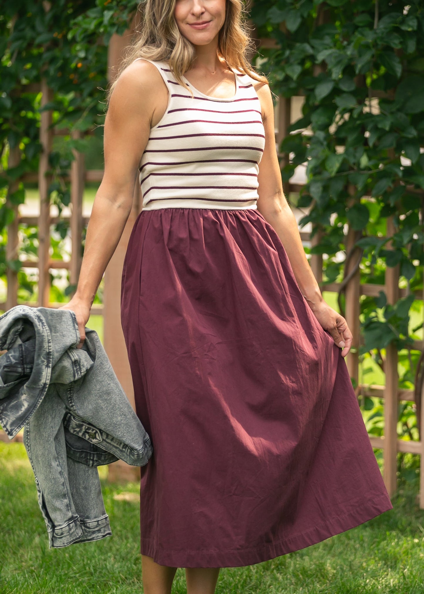 Knit Top Sleeveless Mix Dress - FINAL SALE