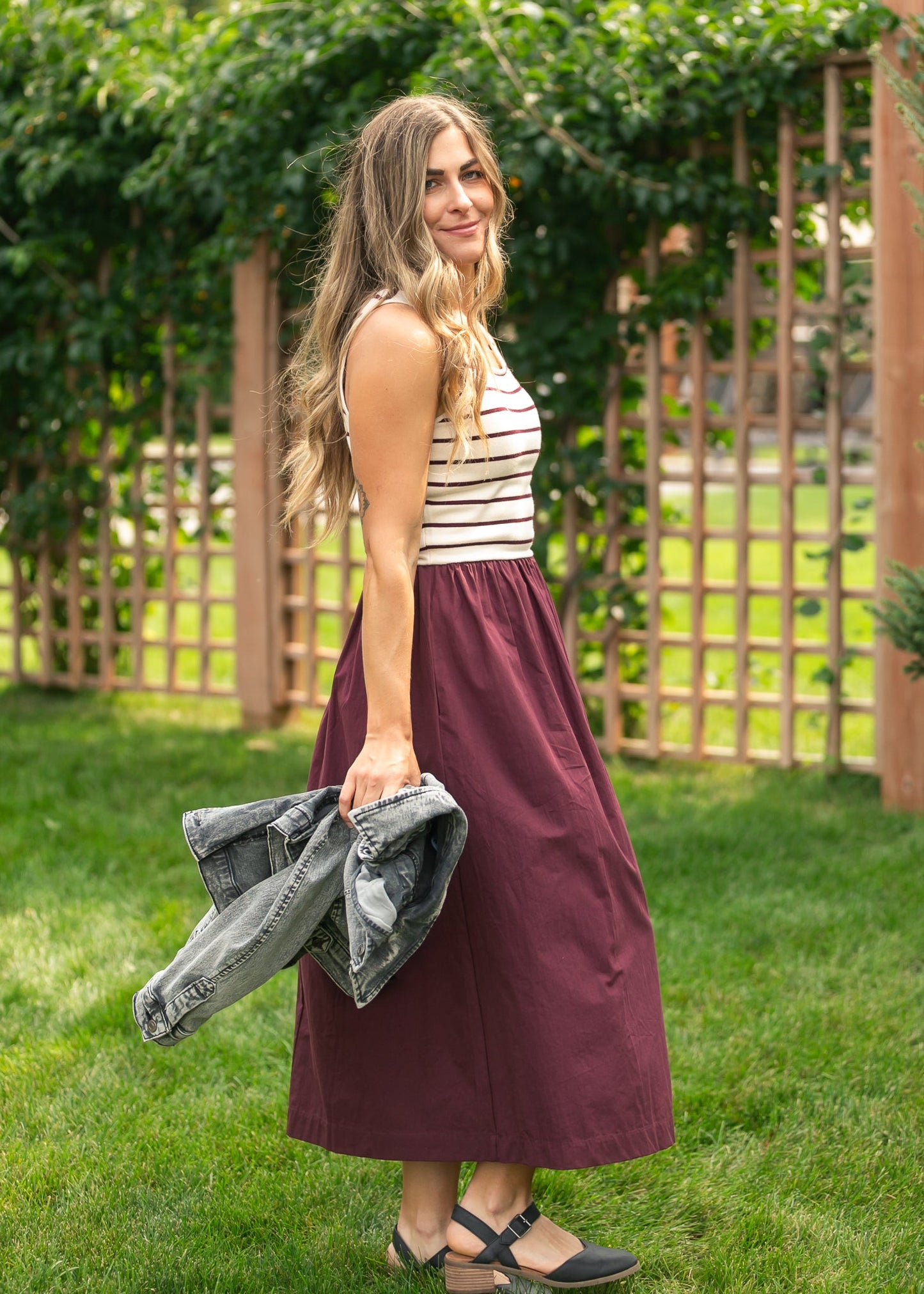 Knit Top Sleeveless Mix Dress - FINAL SALE