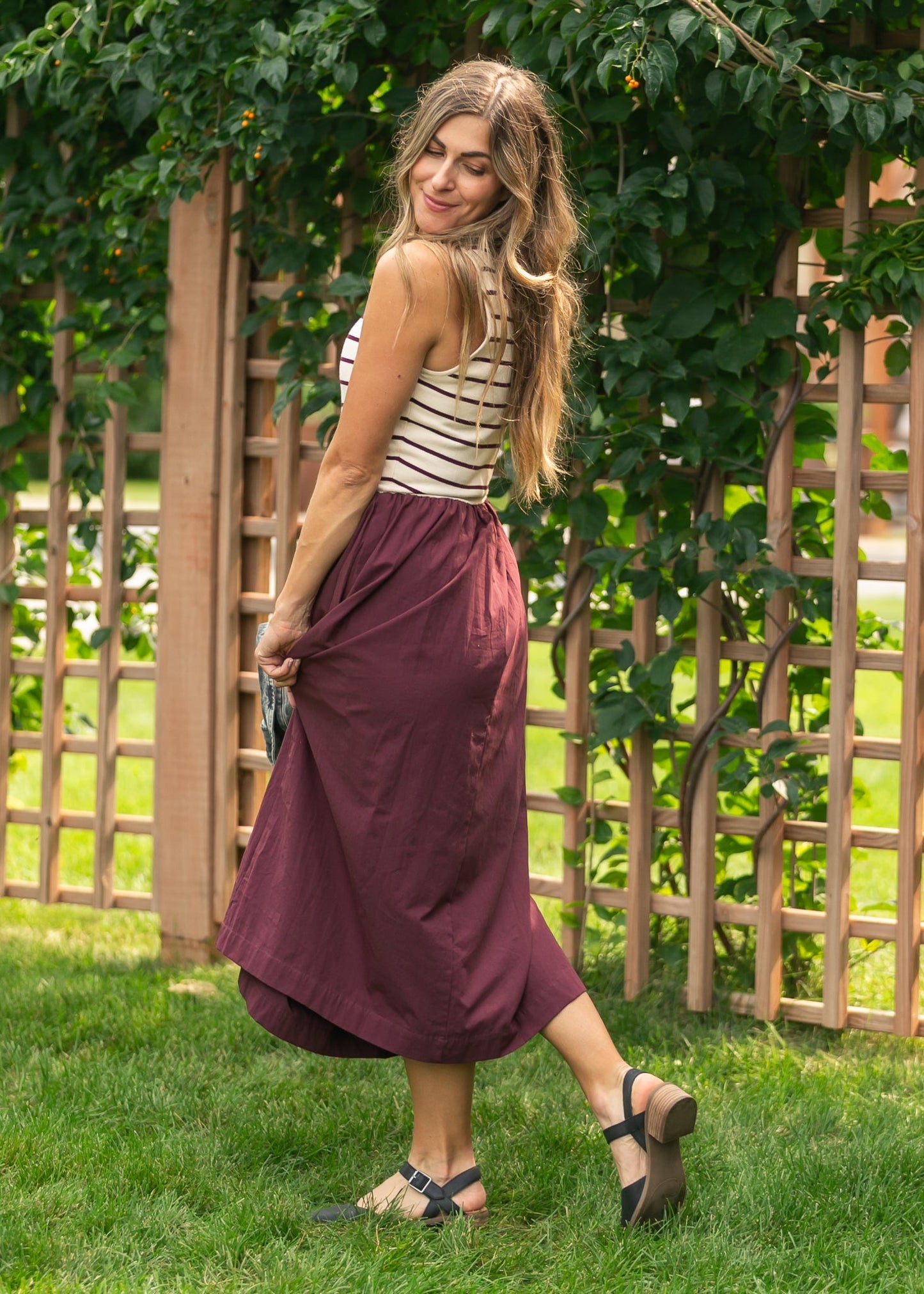 Knit Top Sleeveless Mix Dress - FINAL SALE
