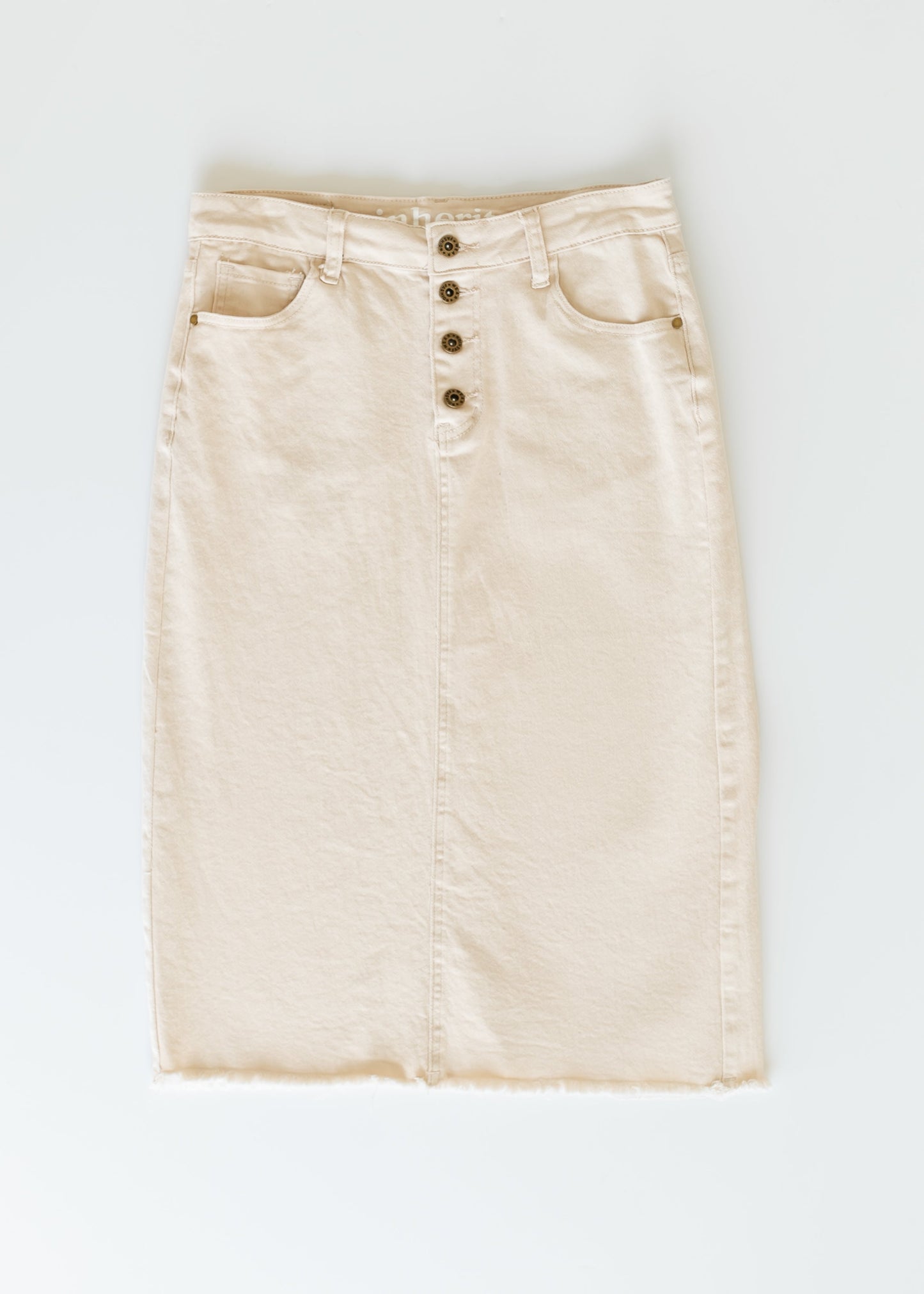 Kobe Raw Hem Denim Midi Skirt - FINAL SALE