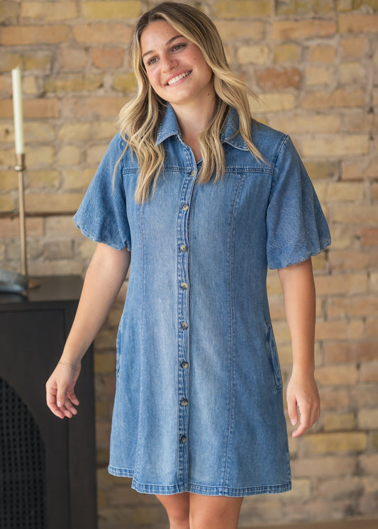 Kut from the Kloth® Blanca Denim Shirt Dress - FINAL SALE