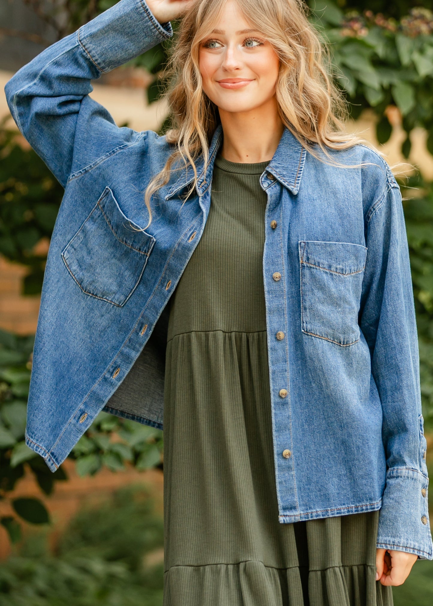 KUT from the Kloth® Gertie Button Front Top - FINAL SALE