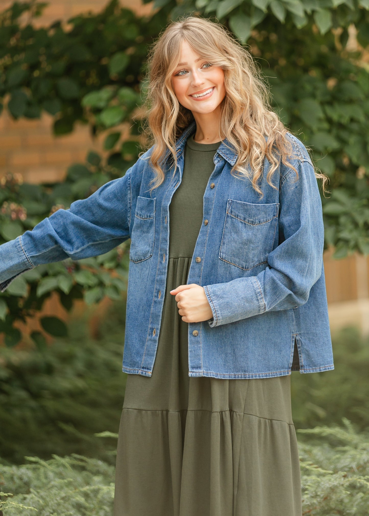 KUT from the Kloth® Gertie Button Front Top - FINAL SALE