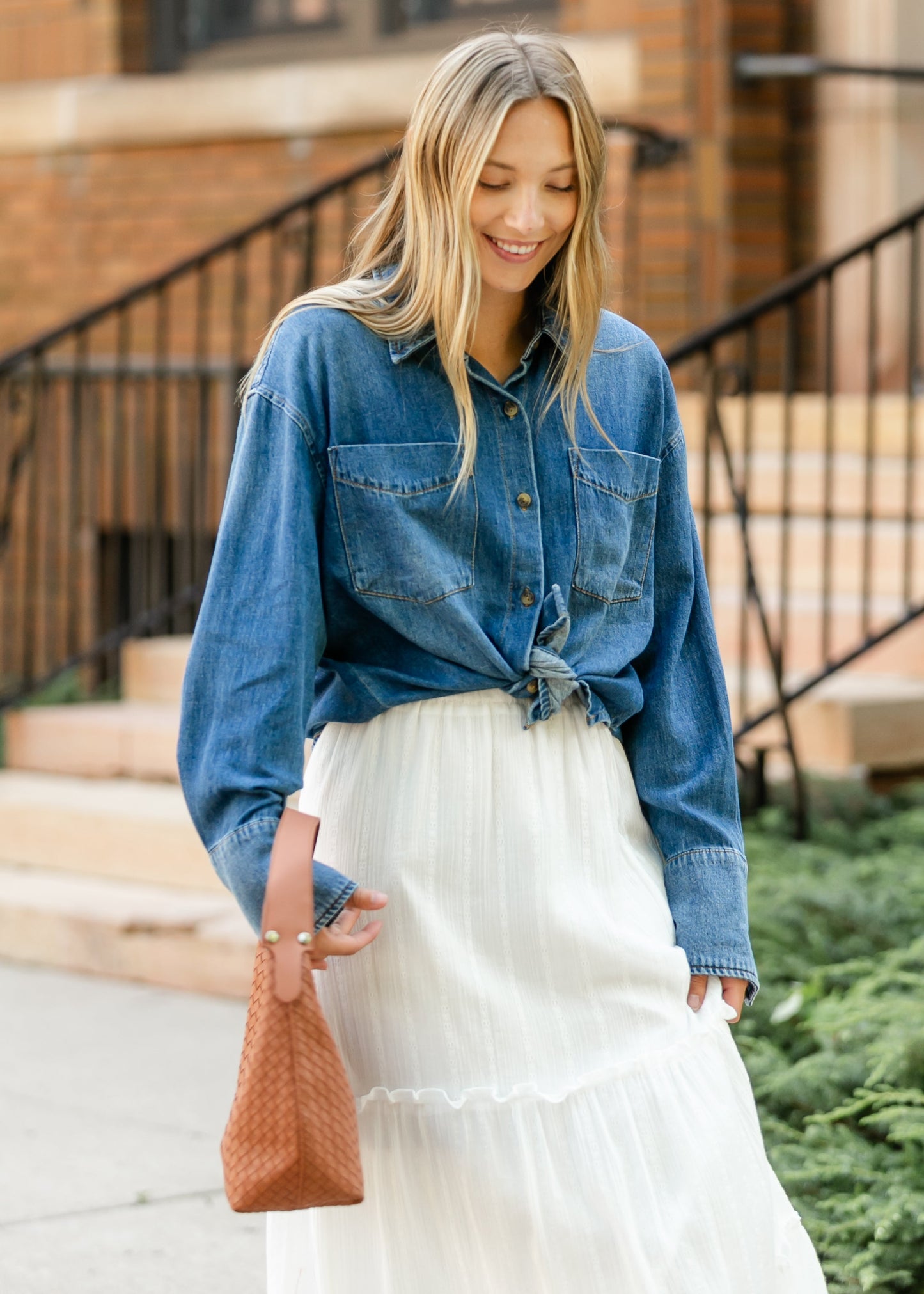 KUT from the Kloth® Gertie Button Front Top - FINAL SALE