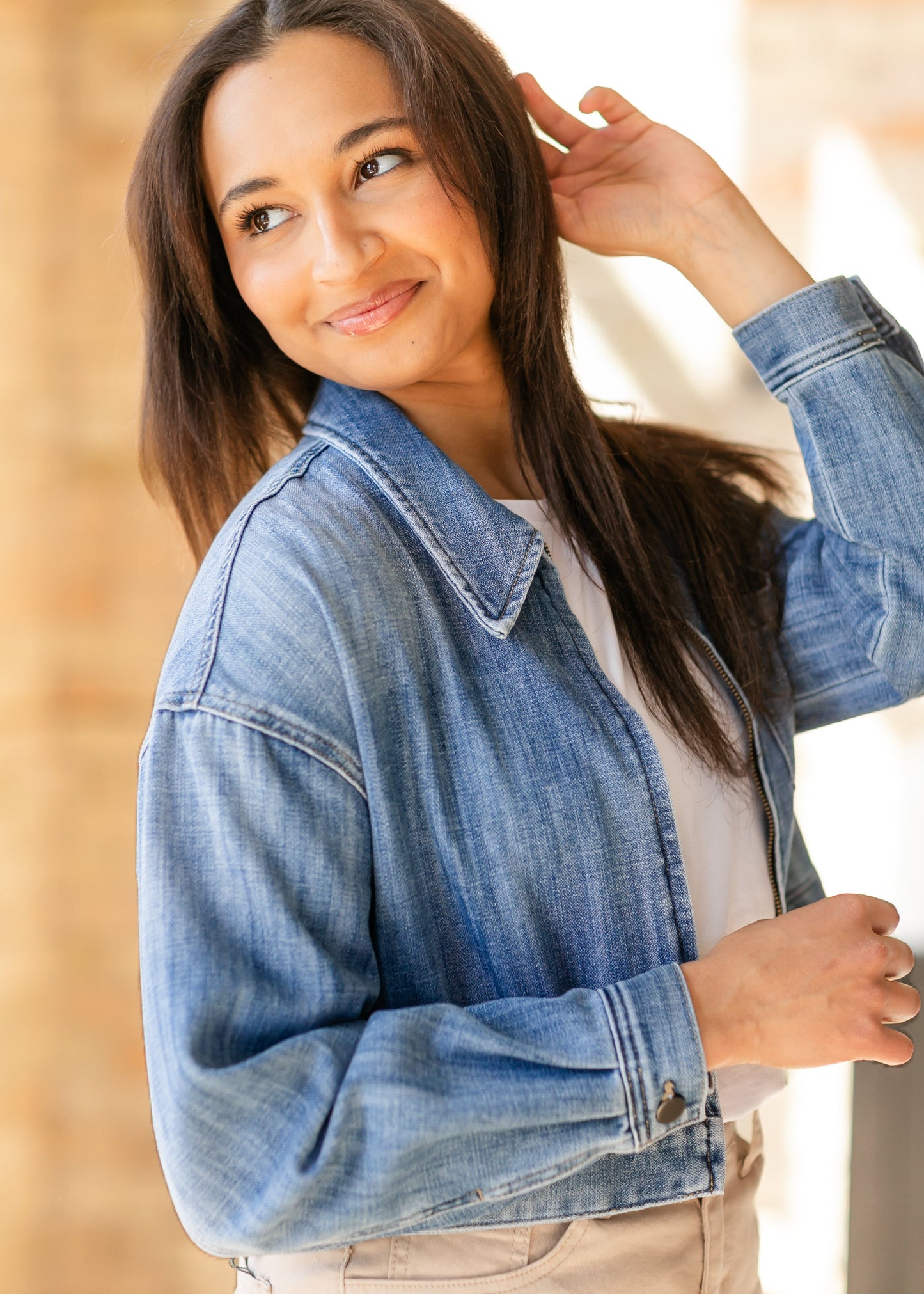KUT from the Kloth® Luna Oversized Crop Zip Front Jacket - FINAL SALE