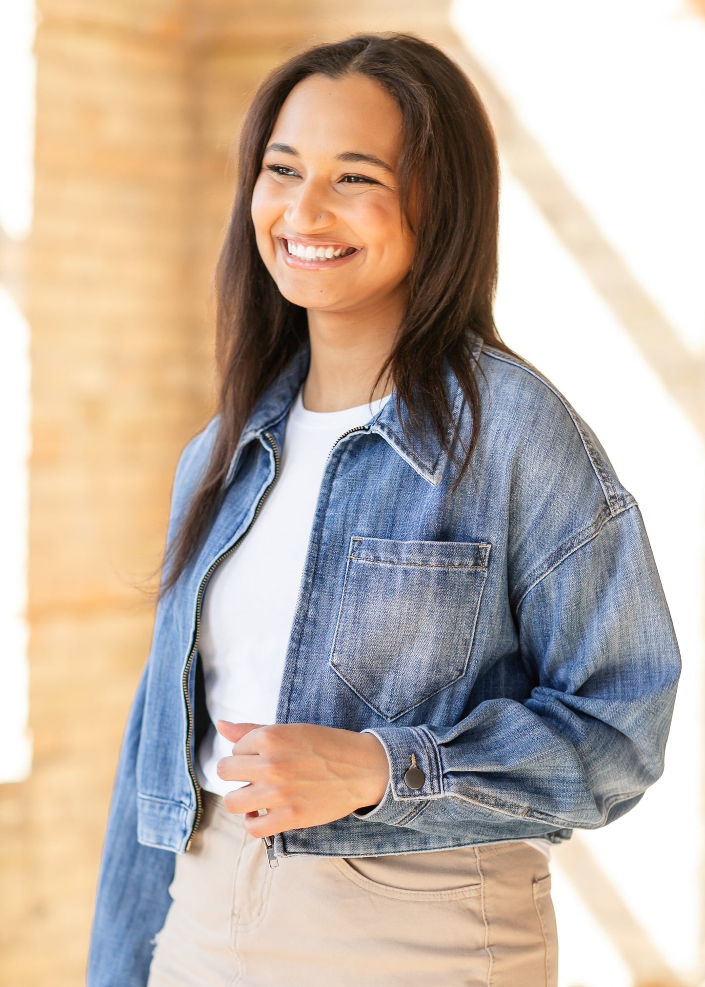 KUT from the Kloth® Luna Oversized Crop Zip Front Jacket - FINAL SALE