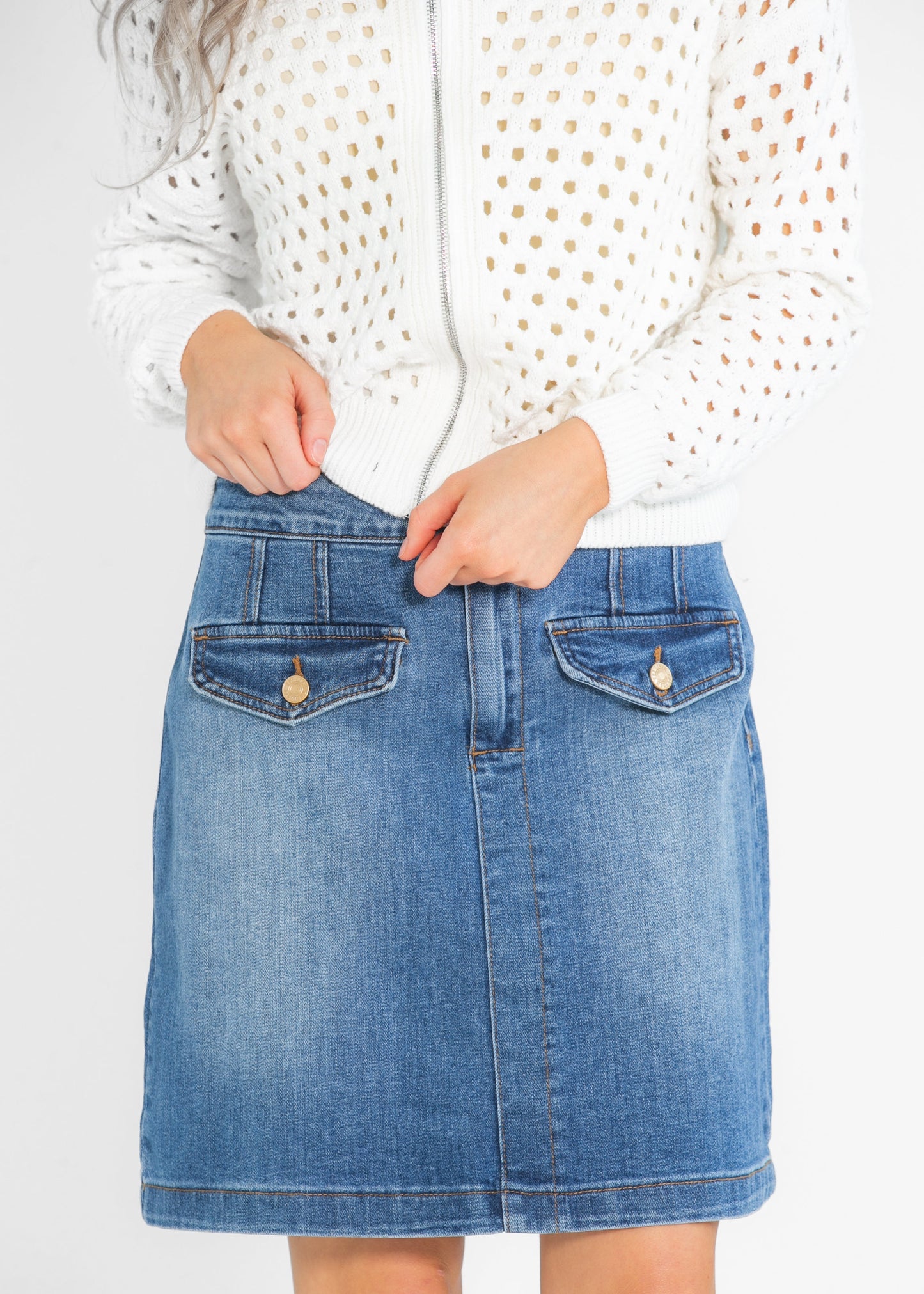 KUT from the Kloth® Rosetta Denim Pencil Skirt - FINAL SALE