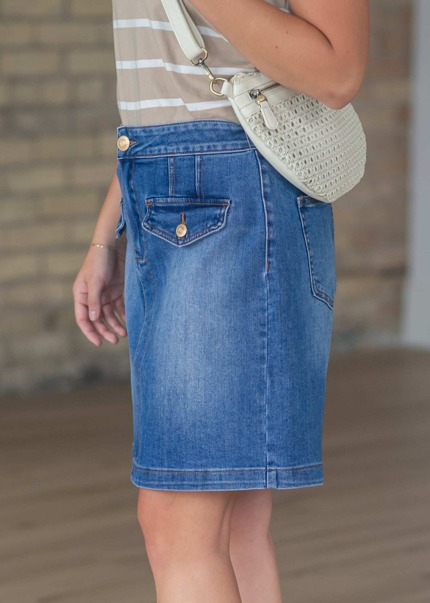 KUT from the Kloth® Rosetta Denim Pencil Skirt - FINAL SALE