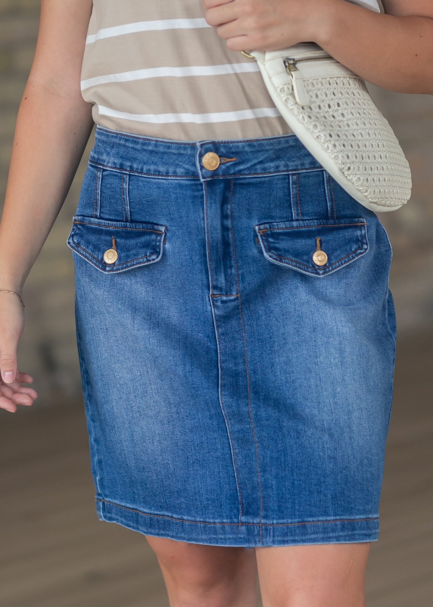 KUT from the Kloth® Rosetta Denim Pencil Skirt - FINAL SALE
