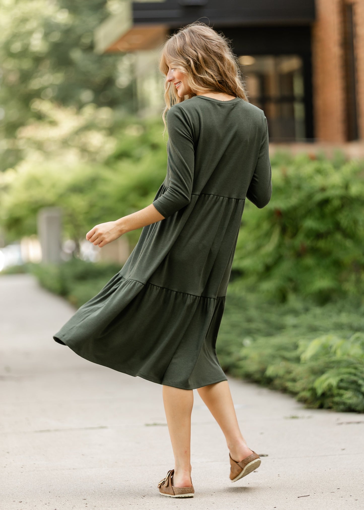 Lacy Ribbed Midi Dress - FINAL SALE