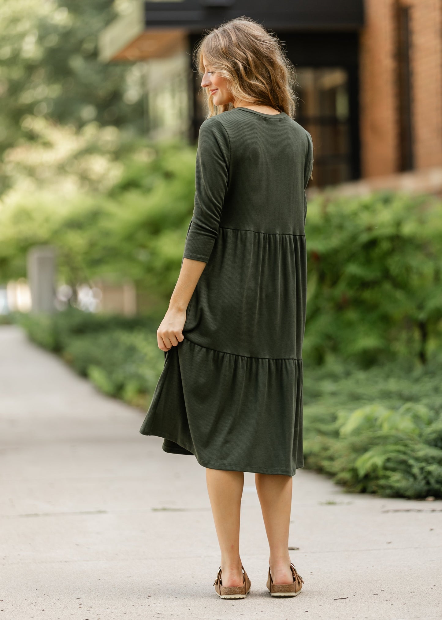 Lacy Ribbed Midi Dress - FINAL SALE