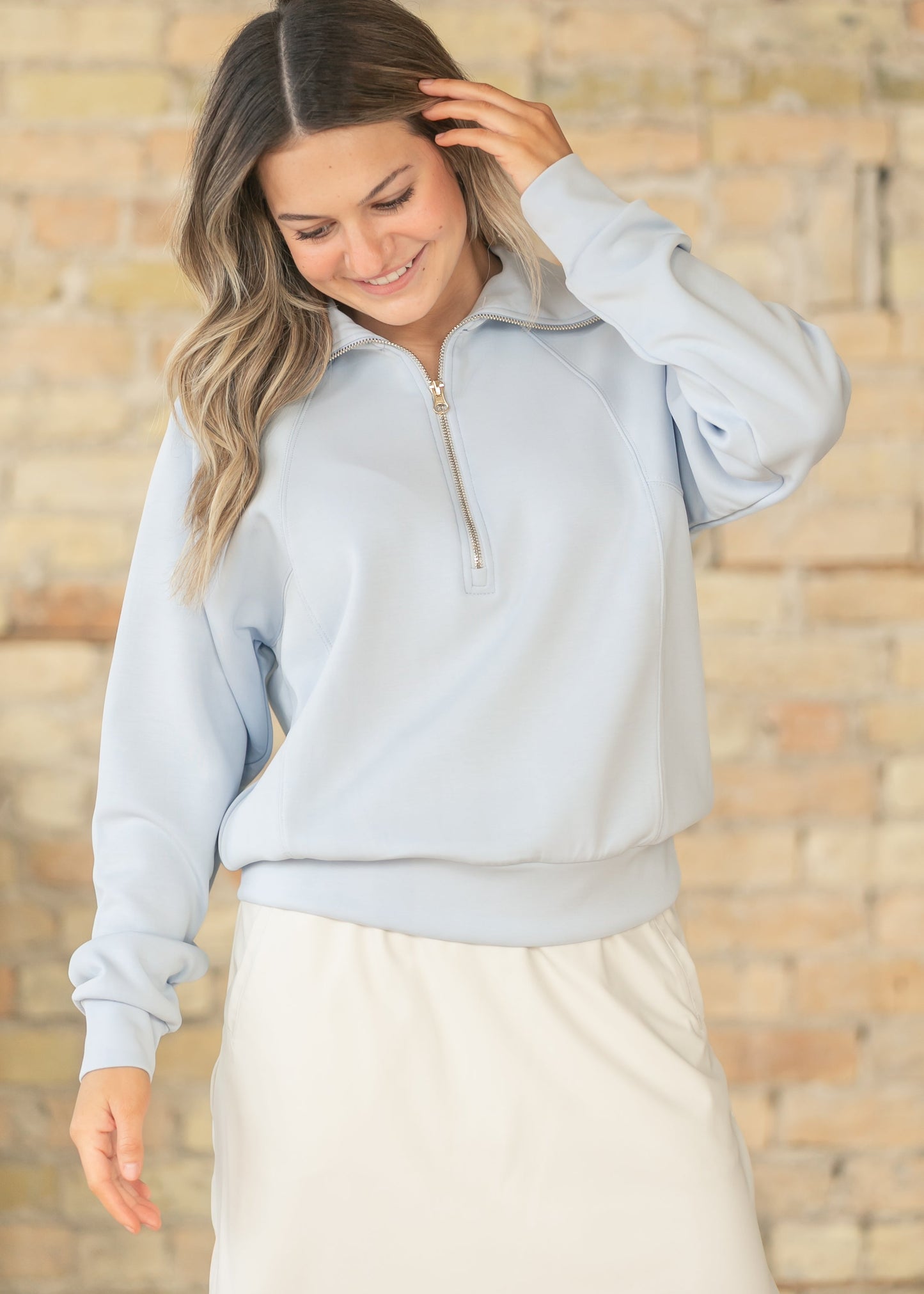 Laguna Blue Half Zip Pullover