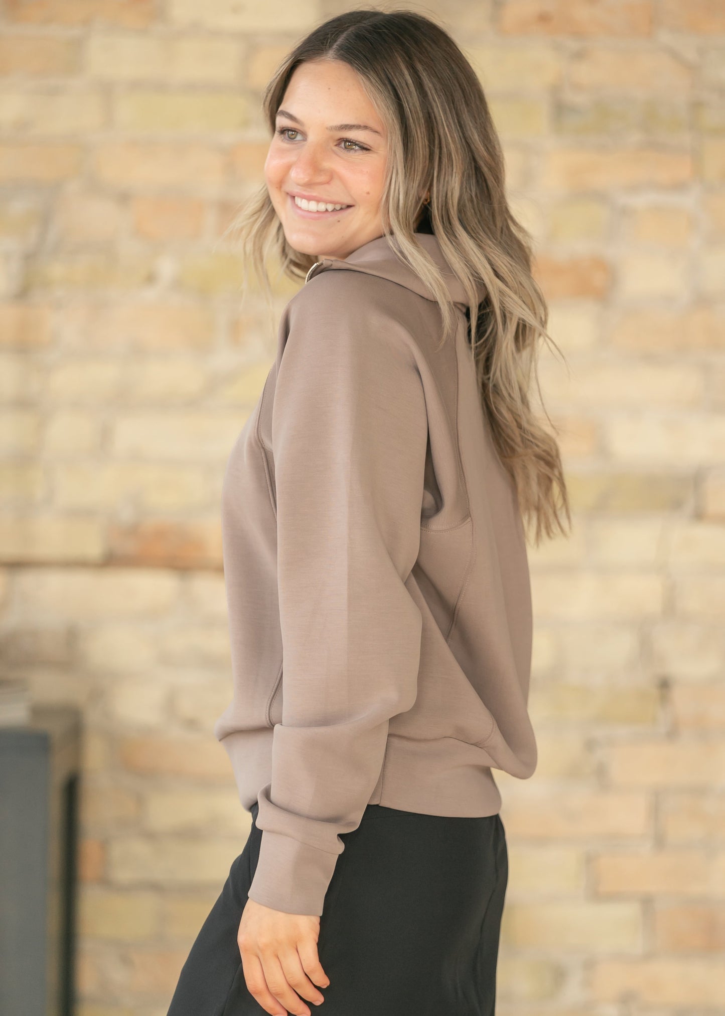 Laguna Taupe Half Zip Pullover