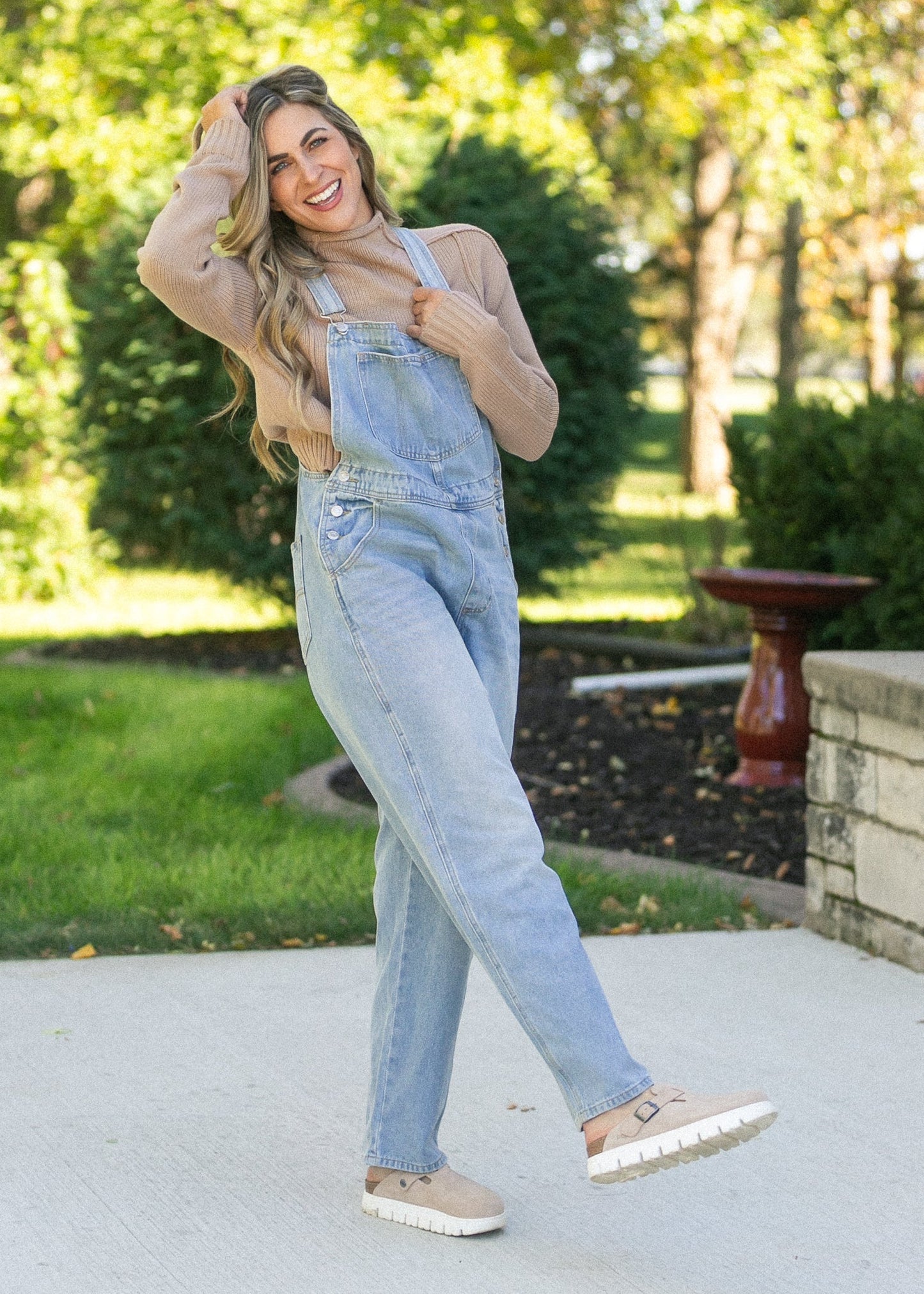 Light Wash Denim Overalls - FINAL SALE