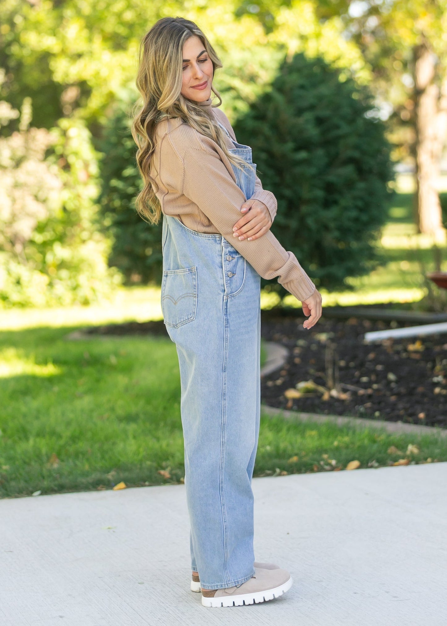 Light Wash Denim Overalls - FINAL SALE