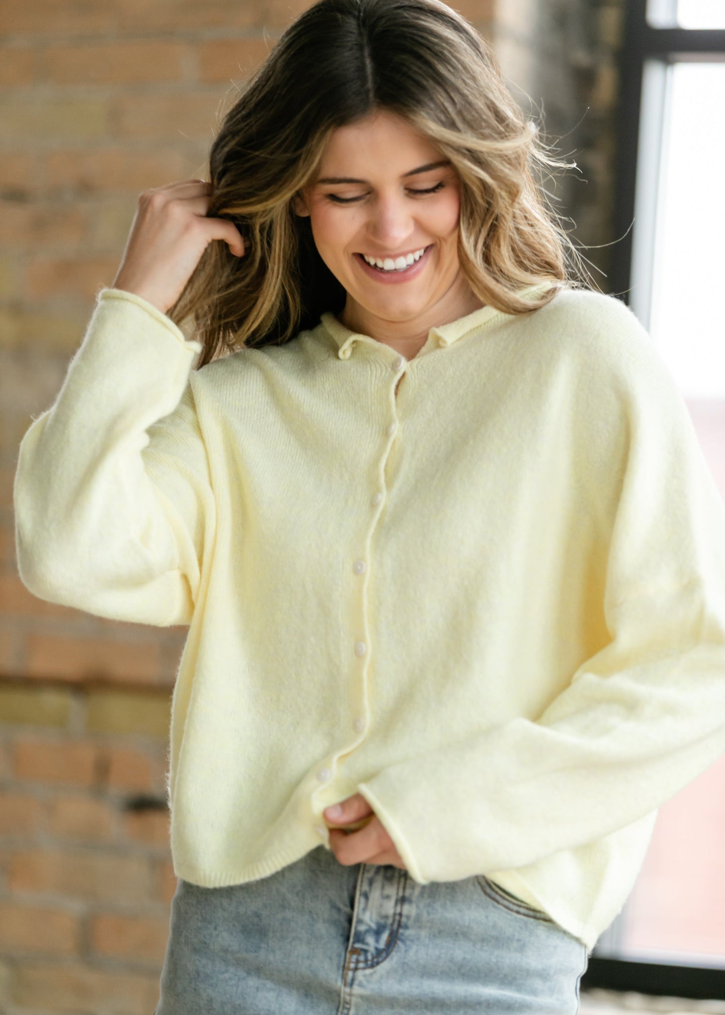 Lightweight Button Up Knit Cardigan