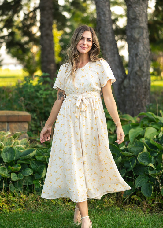 Lilia Flutter Sleeve Maxi Dress