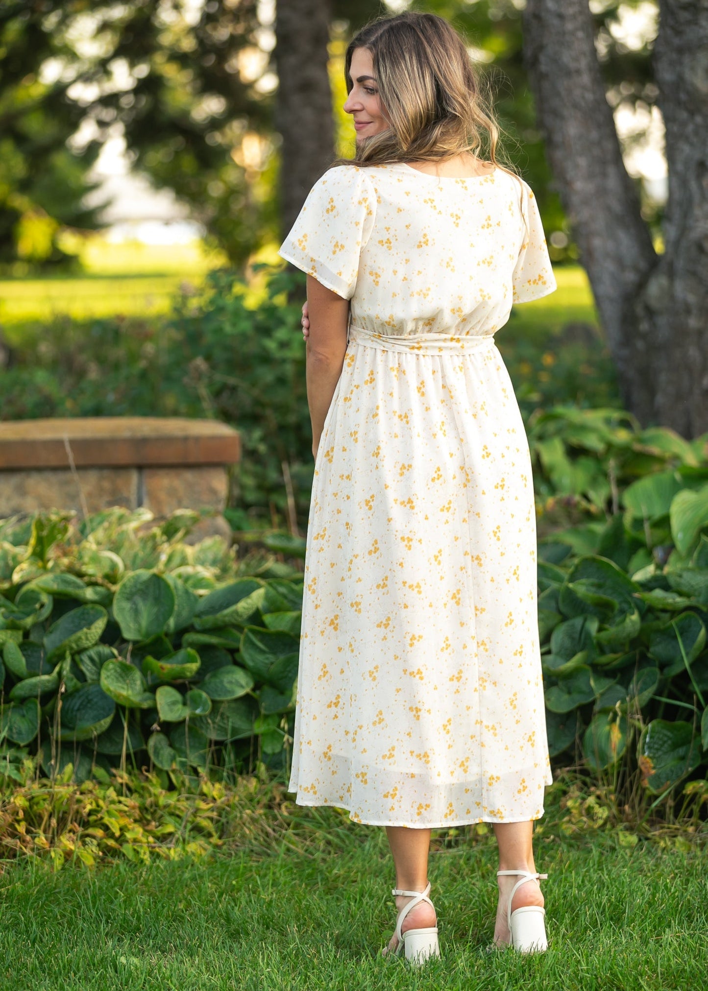 Lilia Flutter Sleeve Maxi Dress