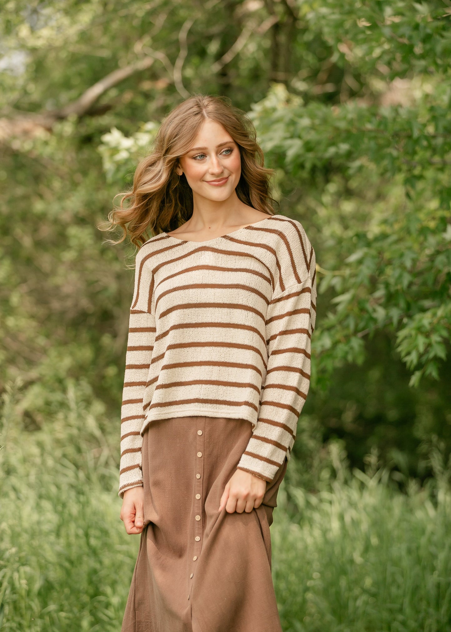 Lingering Light Striped Top - FINAL SALE