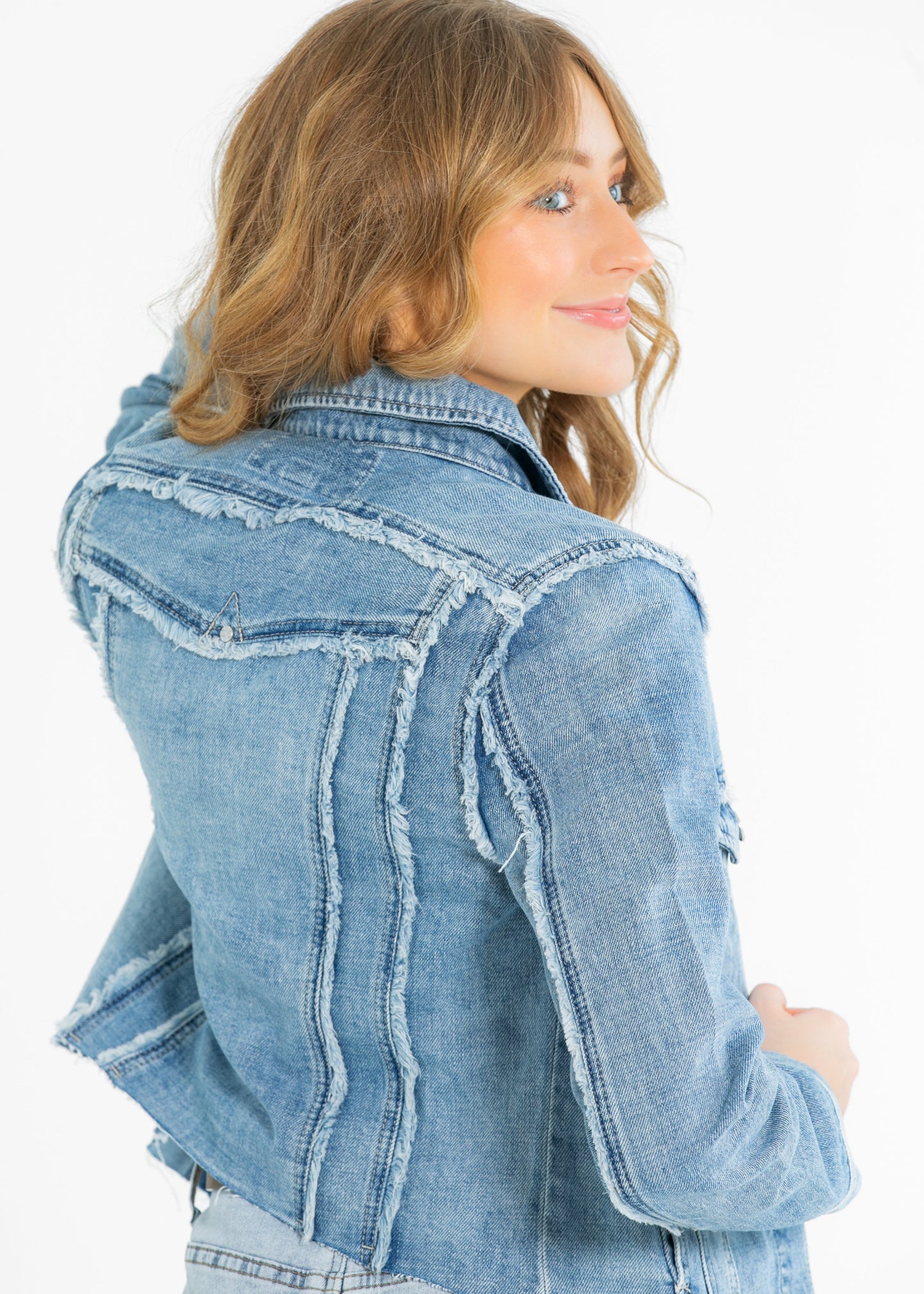 Liverpool® Multi Fray Trucker Denim Jacket - FINAL SALE