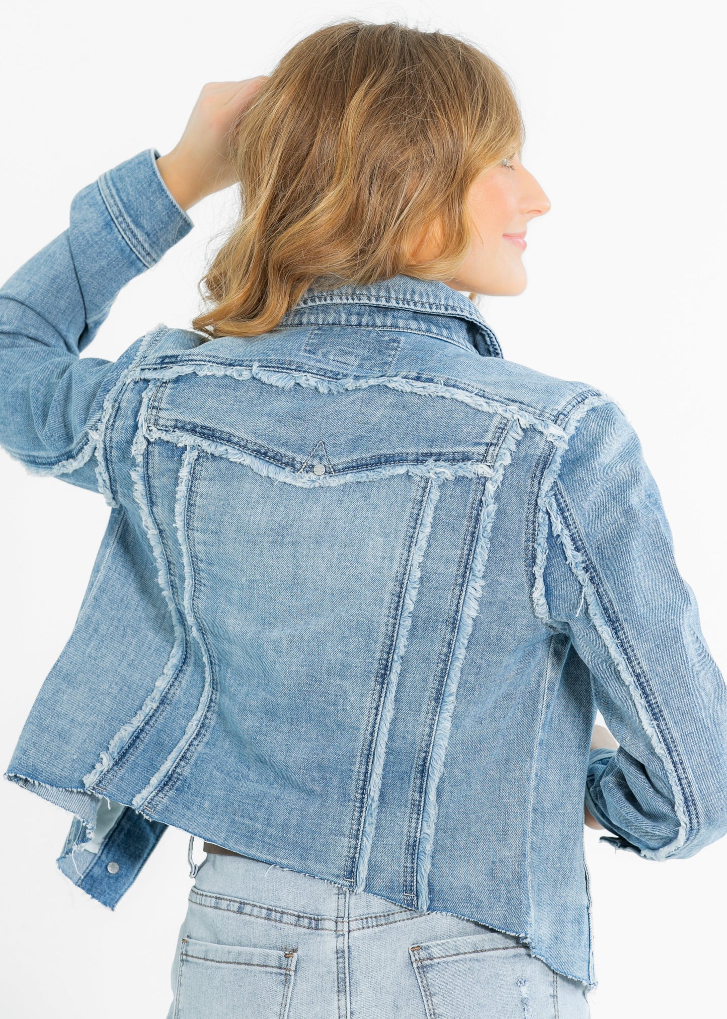 Liverpool® Multi Fray Trucker Denim Jacket - FINAL SALE