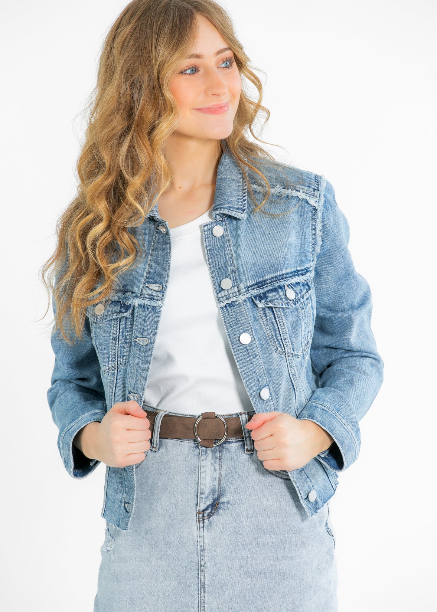 Liverpool® Multi Fray Trucker Denim Jacket - FINAL SALE